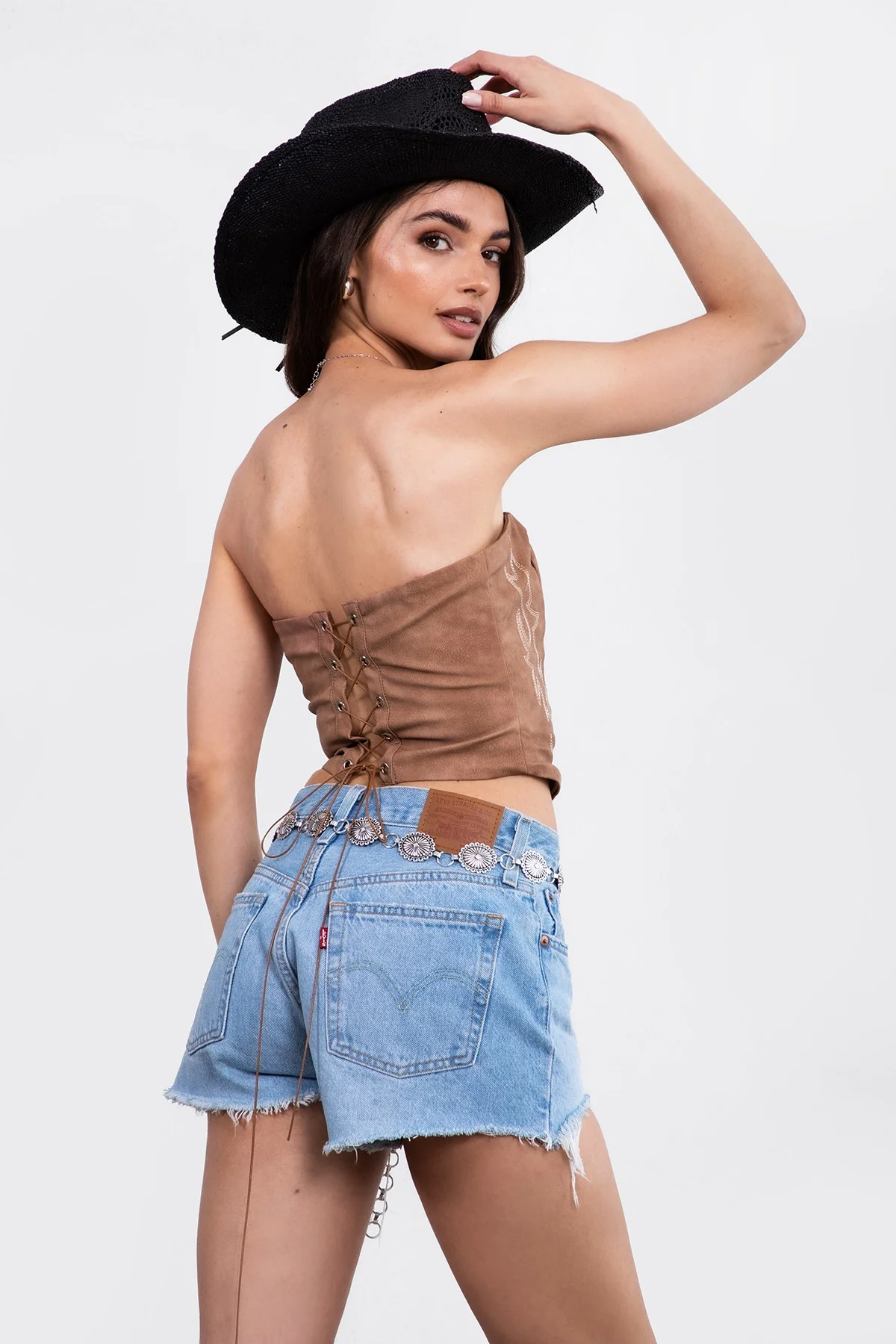 Beckee Embroidered Western Corset Top - Image 34