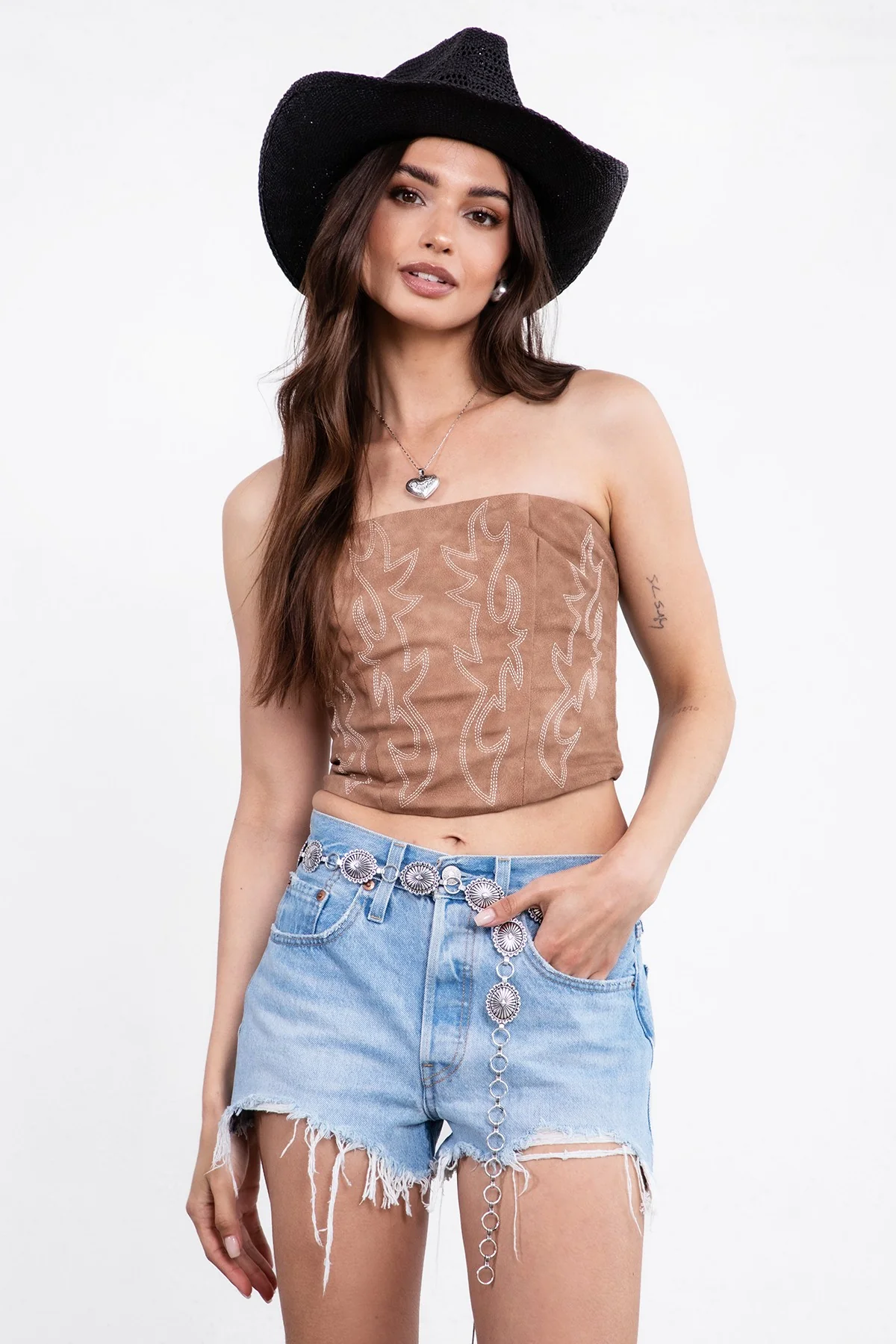 Beckee Embroidered Western Corset Top - Image 32