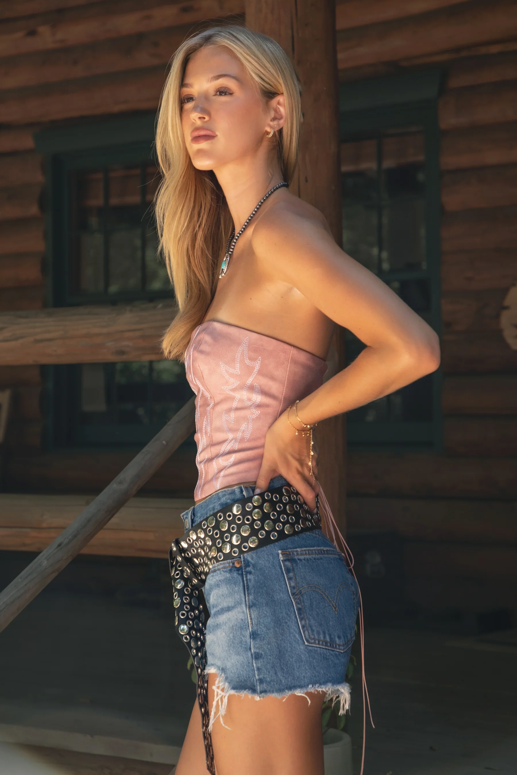 Beckee Embroidered Western Corset Top - Image 6