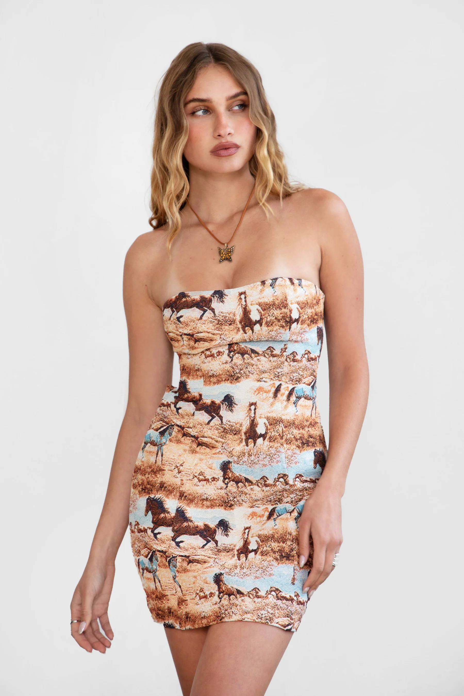 DJANGO Tapestry Strapless Mini Dress [Pre-Order]