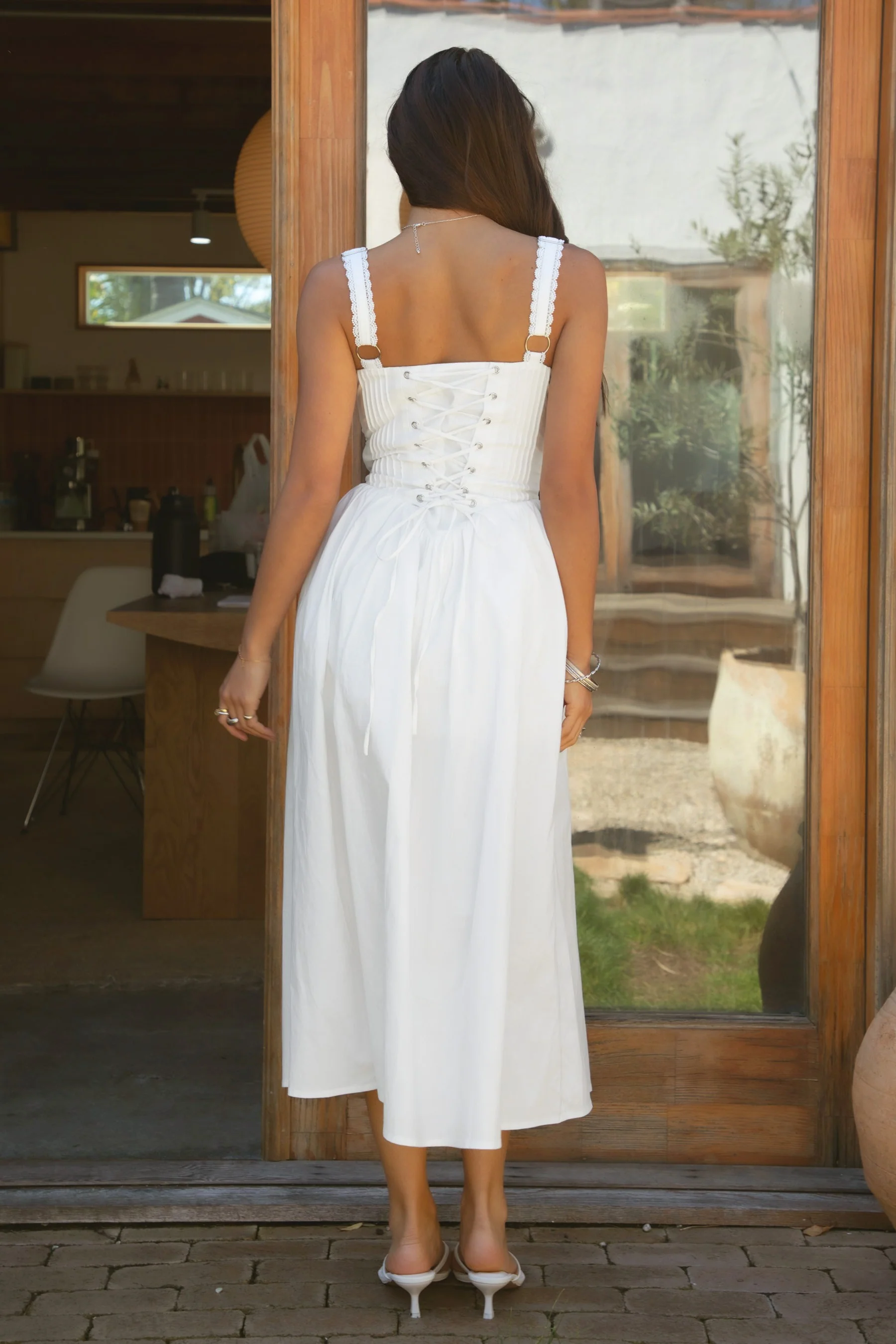 LORETTA Stretch Poplin Maxi Dress - Image 12