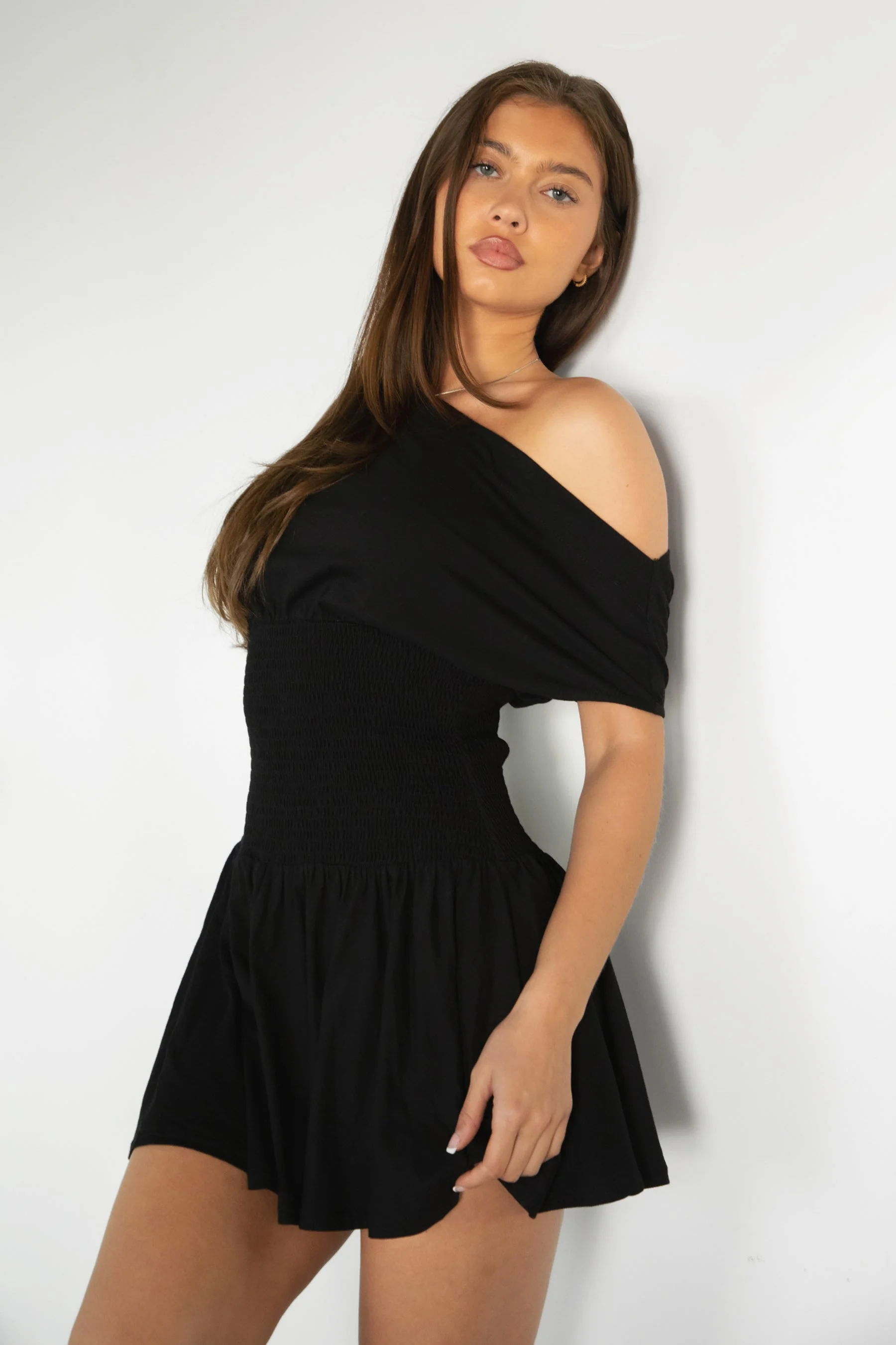 ASHA Asymmetry Shirt Sleeve Mini Dress - Image 12