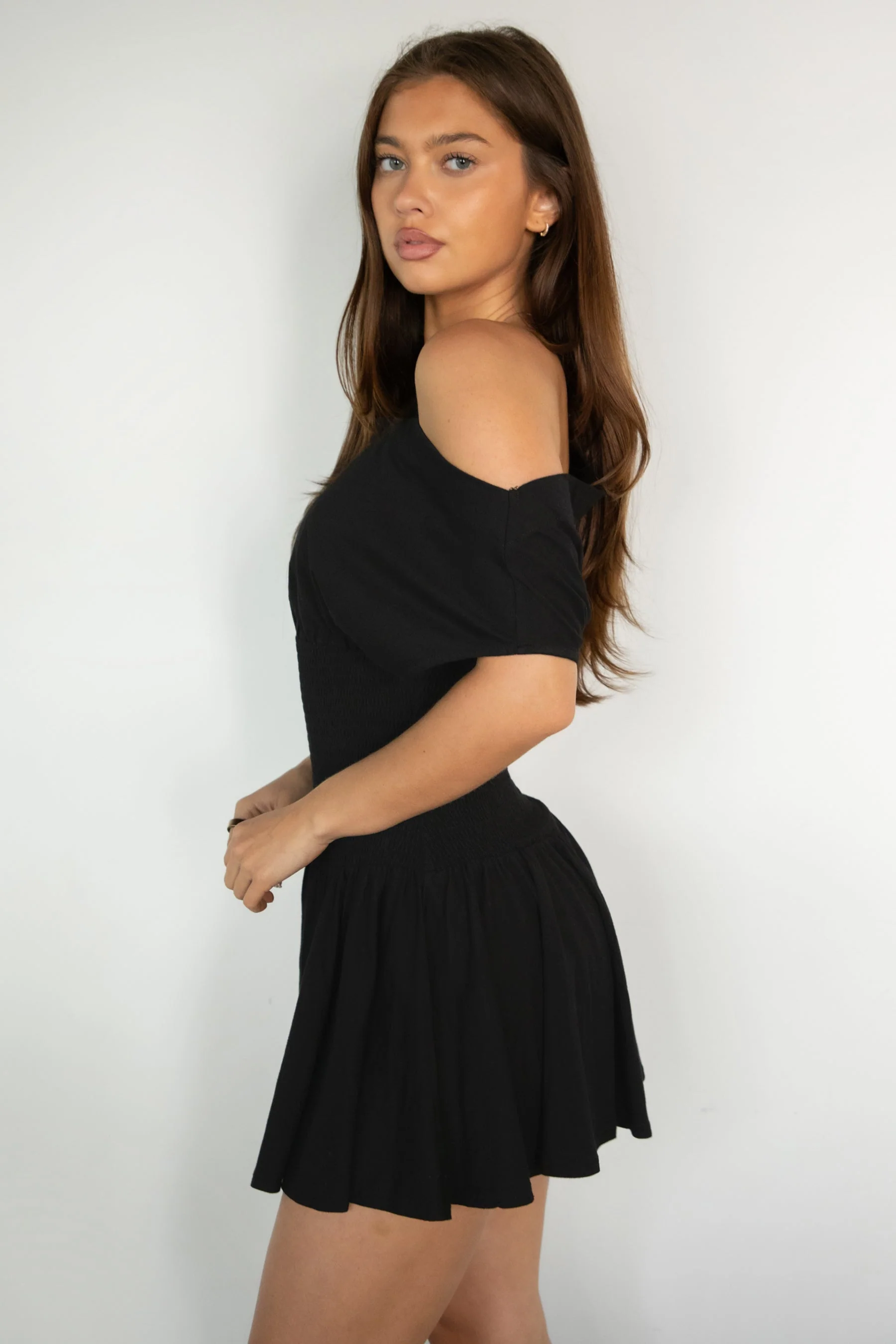 ASHA Asymmetry Shirt Sleeve Mini Dress - Image 13