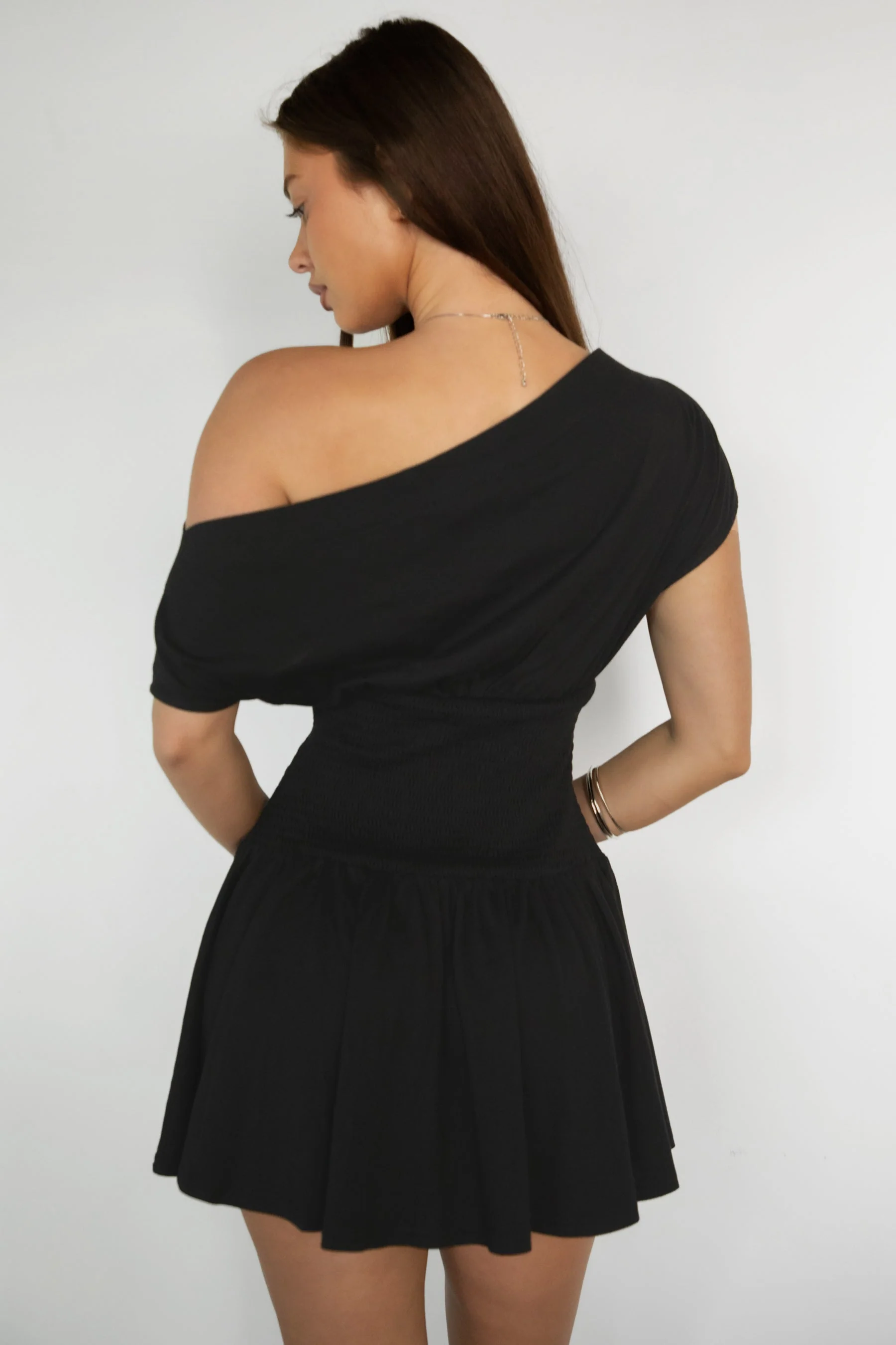 ASHA Asymmetry Shirt Sleeve Mini Dress - Image 14