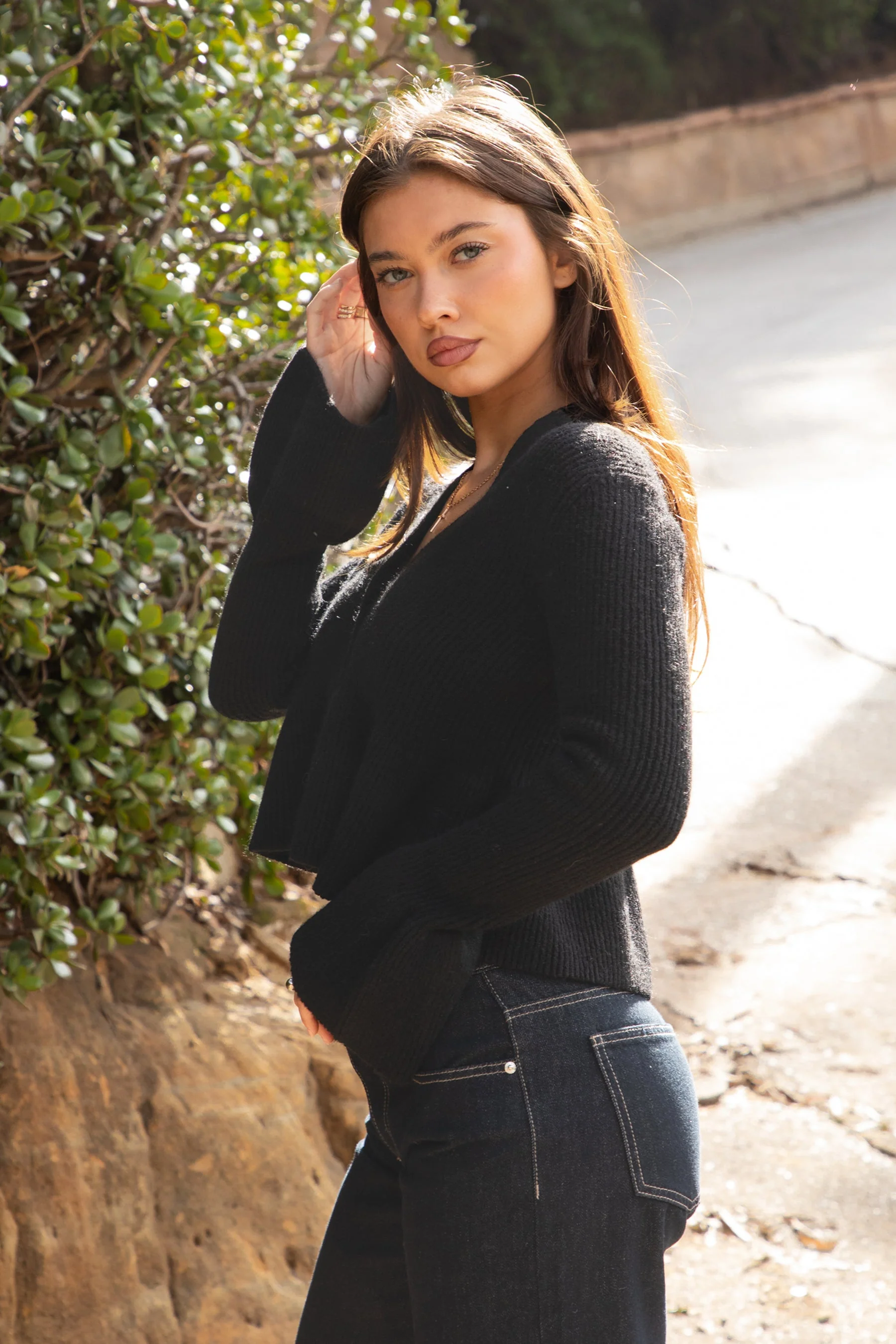 LETTIE Sweater Knit V-Neck Cardigan - Image 6