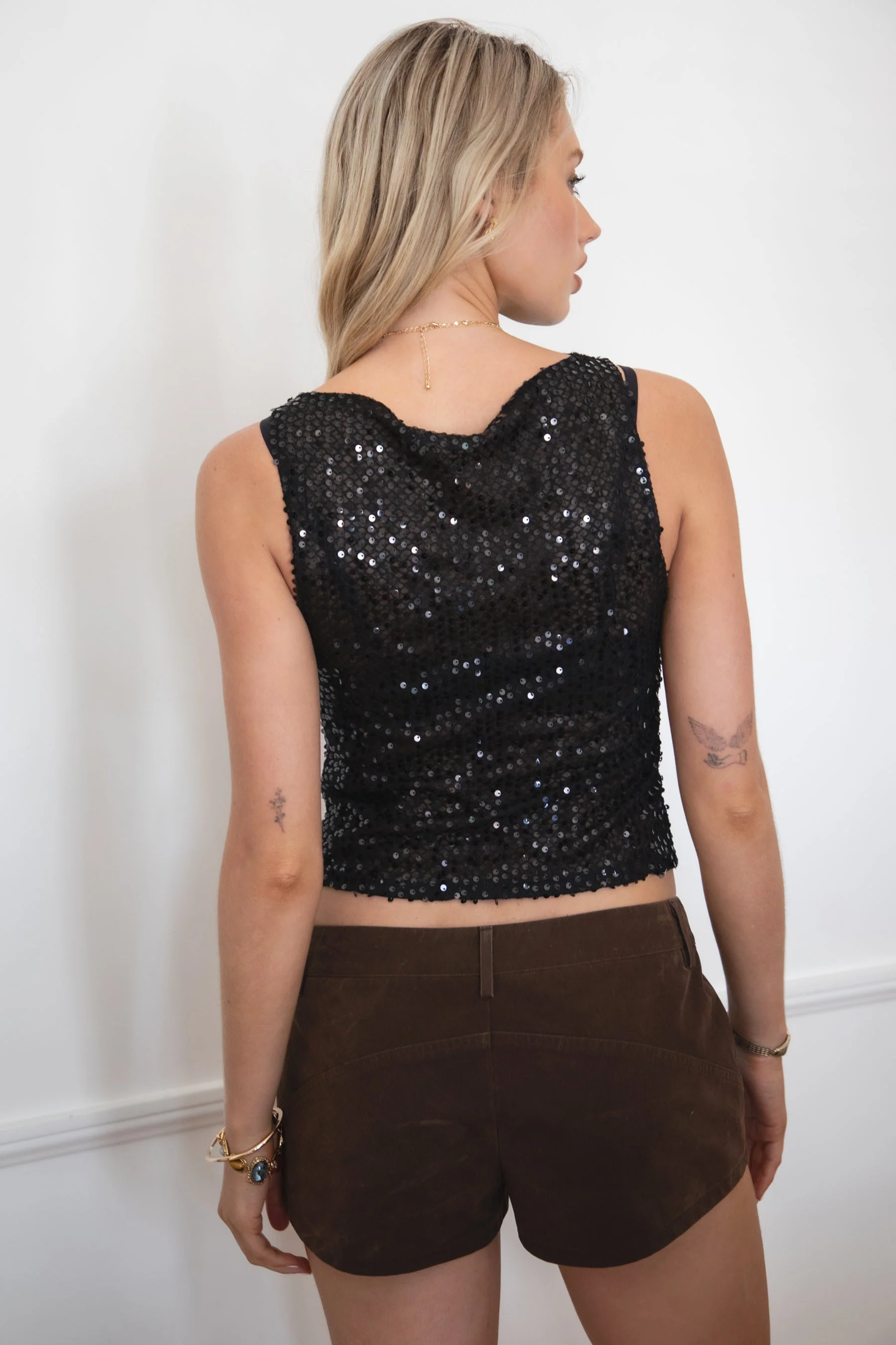 LIIMA Sheer Sequin Tank Top - Image 3