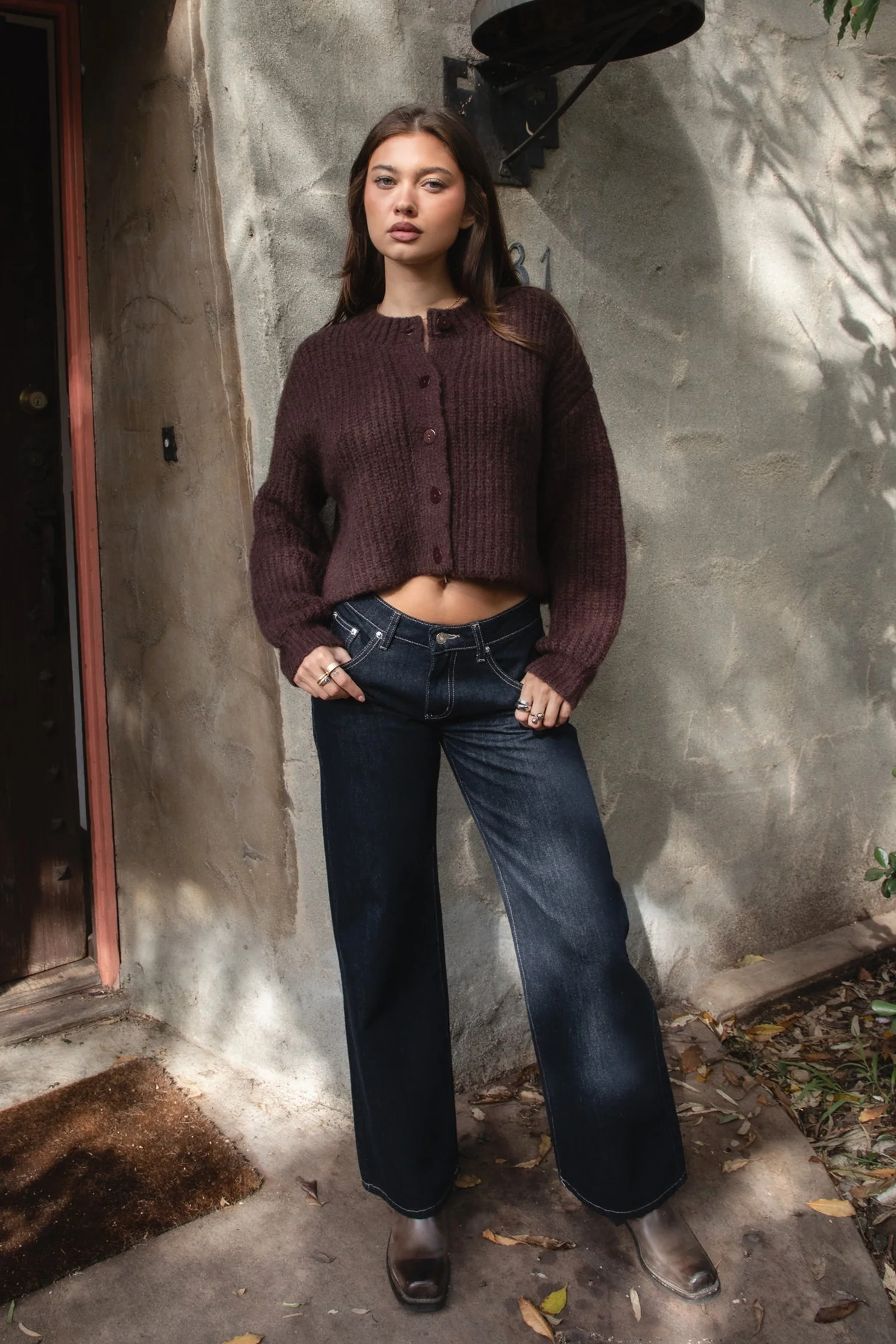 OLDE Sweater Knit Button Down Cardigan - Image 8