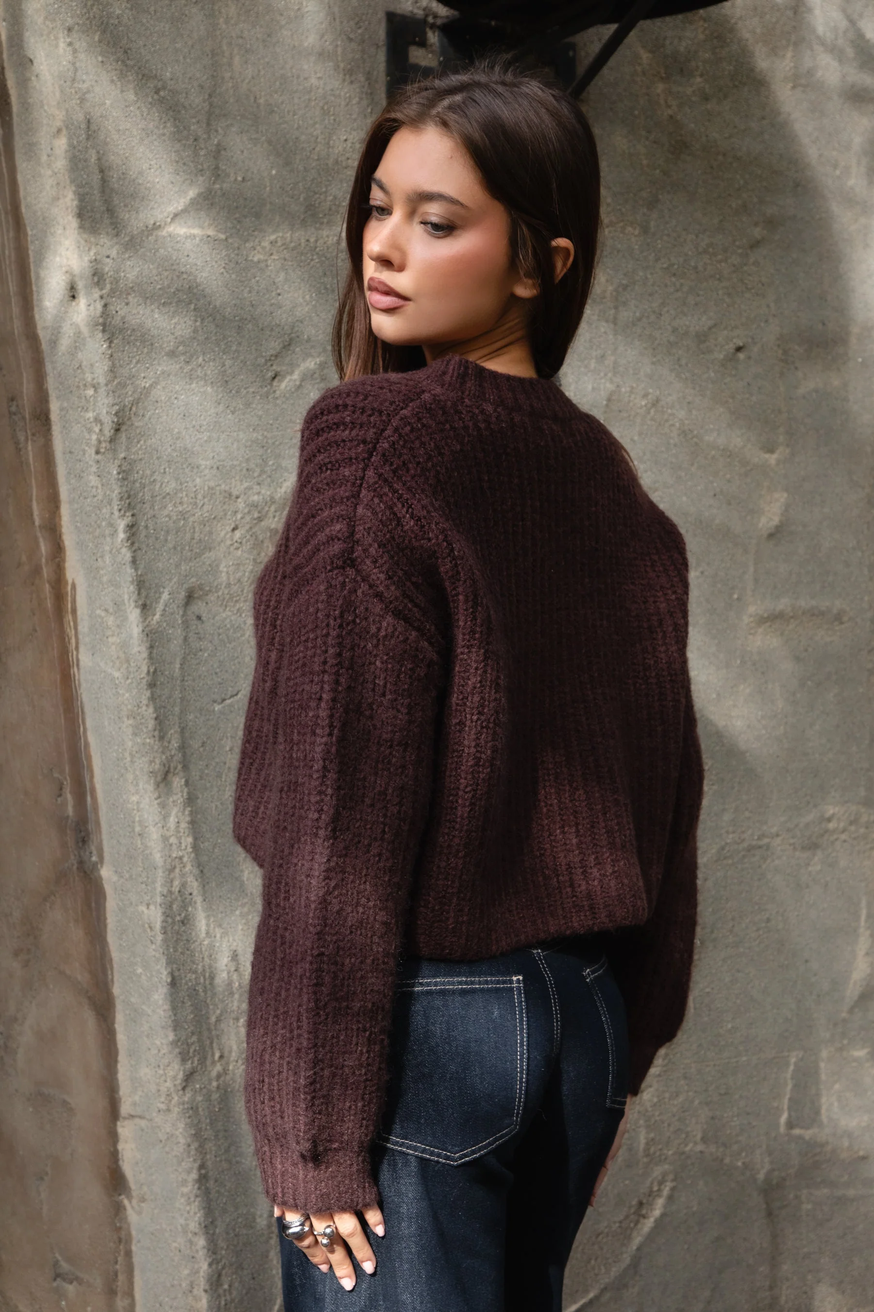 OLDE Sweater Knit Button Down Cardigan - Image 7