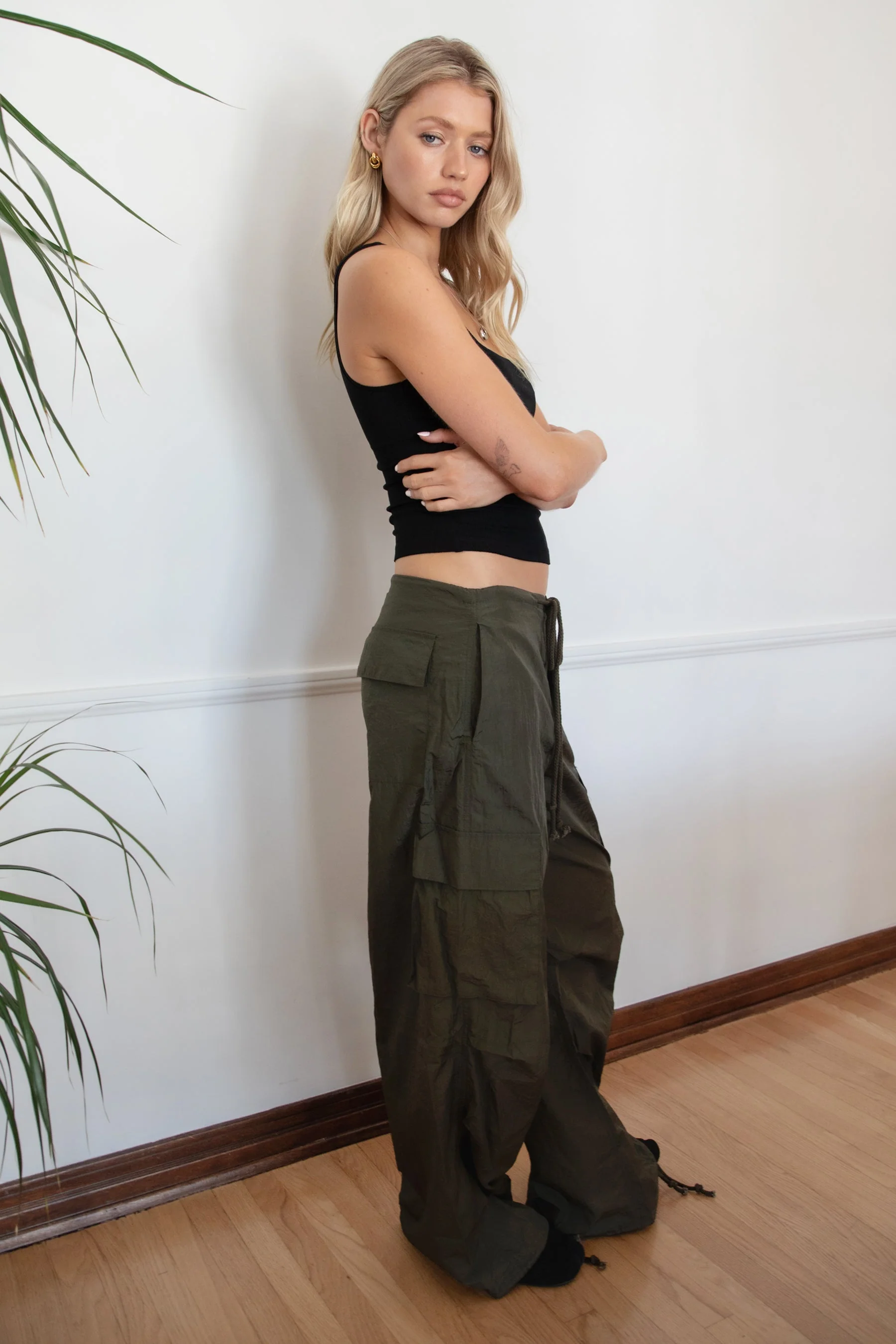 TOMY Crinkled Nylon Parachute Cargo Pants - Image 2