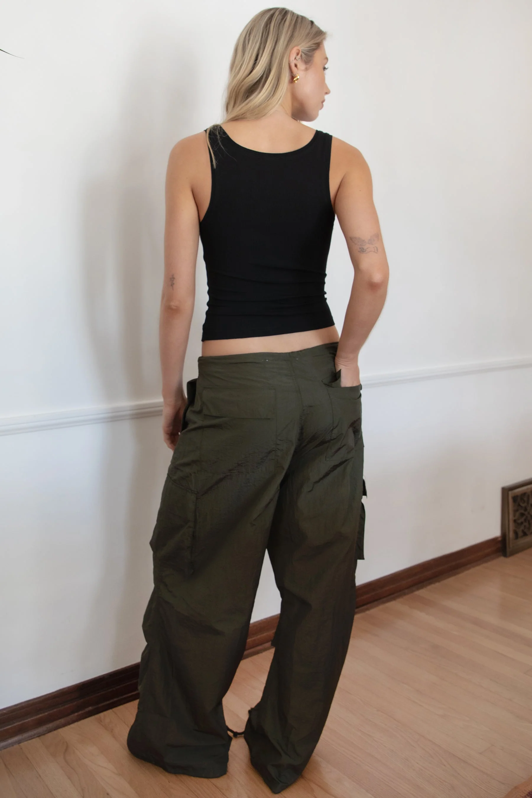 TOMY Crinkled Nylon Parachute Cargo Pants - Image 3