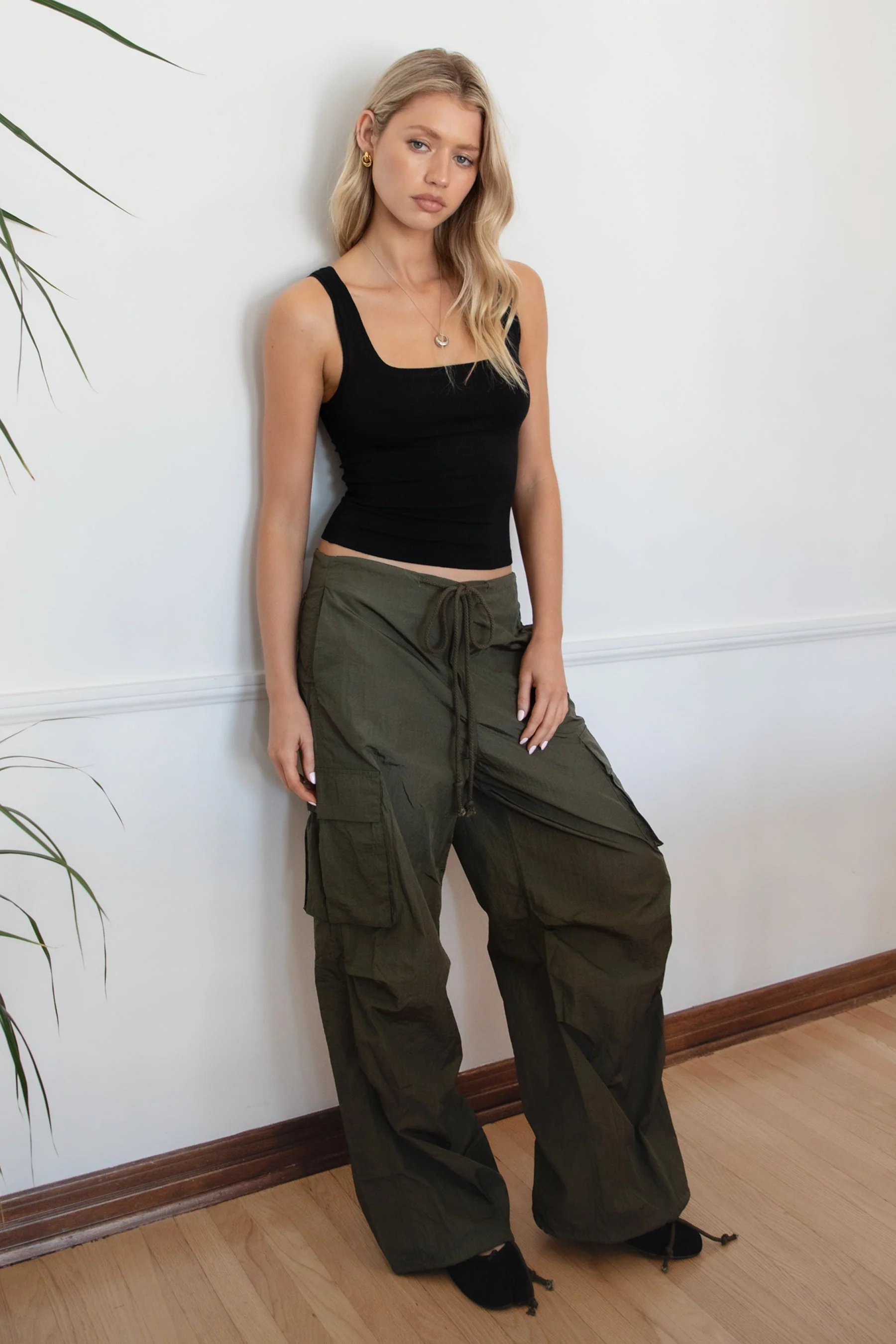 TOMY Crinkled Nylon Parachute Cargo Pants - Image 4