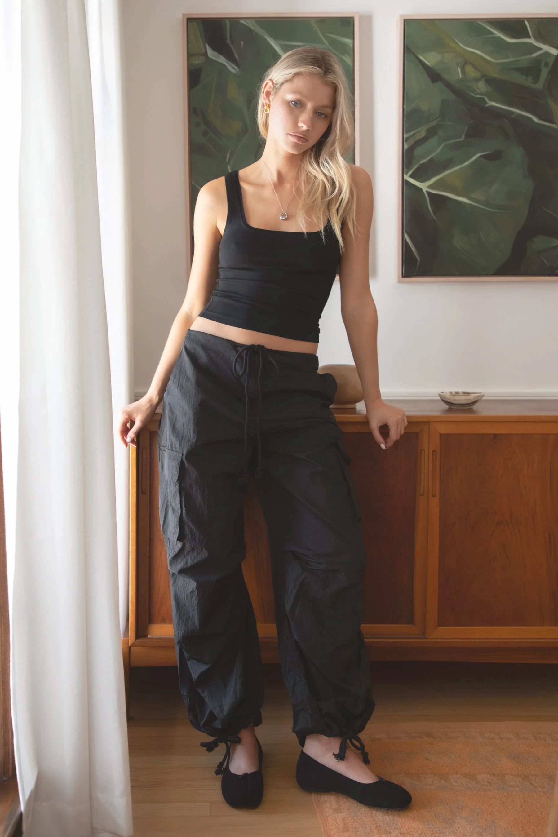 TOMY Crinkled Nylon Parachute Cargo Pants - Image 5