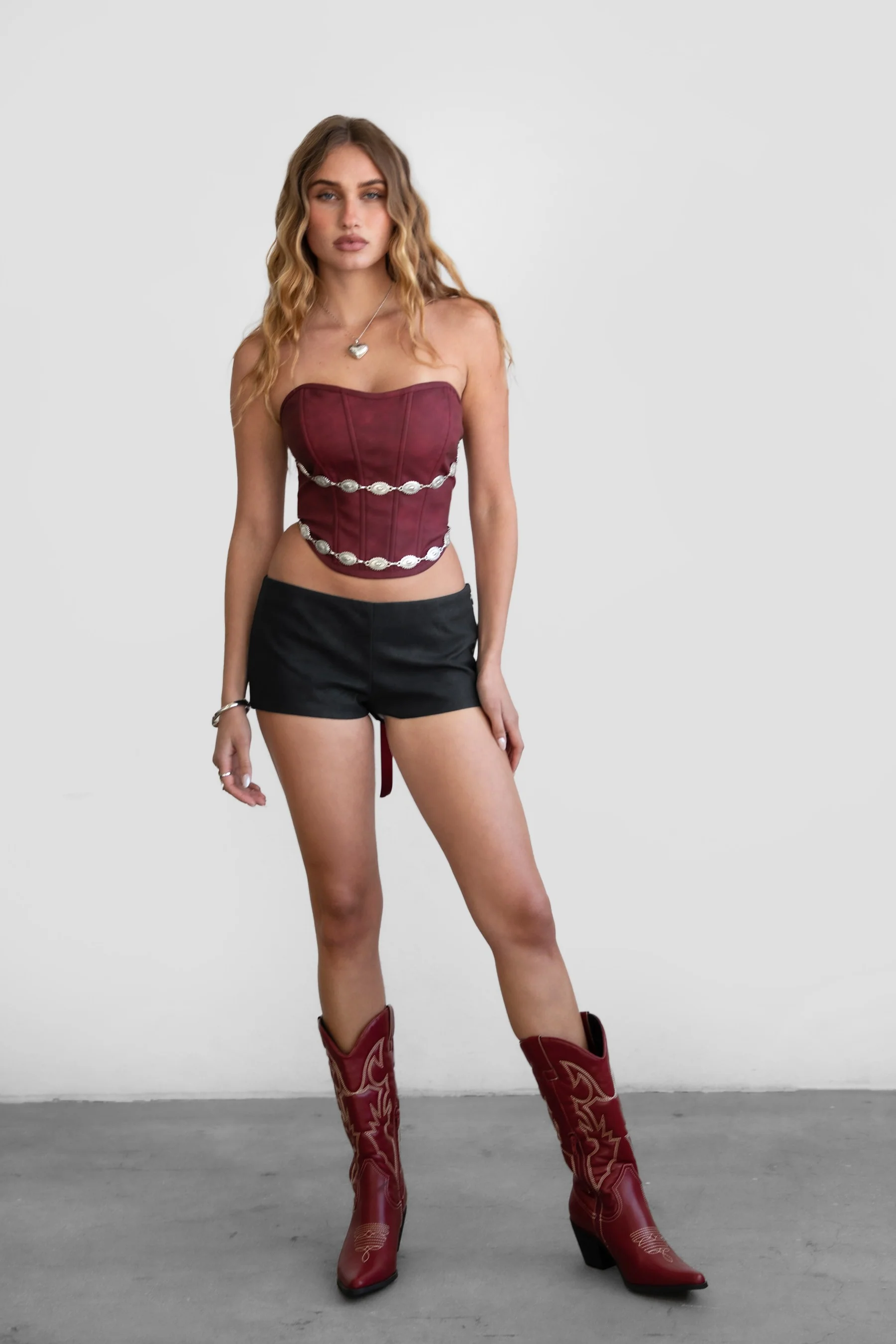 Leiah Vegan Leather Micro Shorts - Image 11