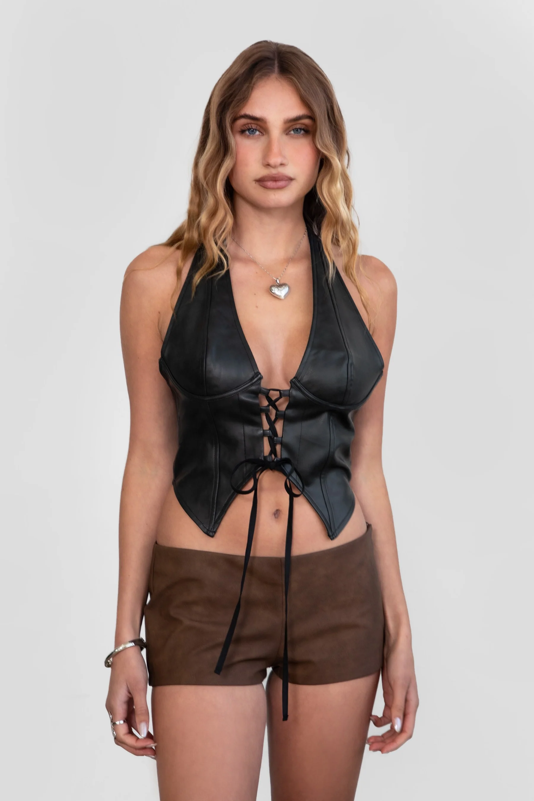 Leiah Vegan Leather Micro Shorts - Image 4