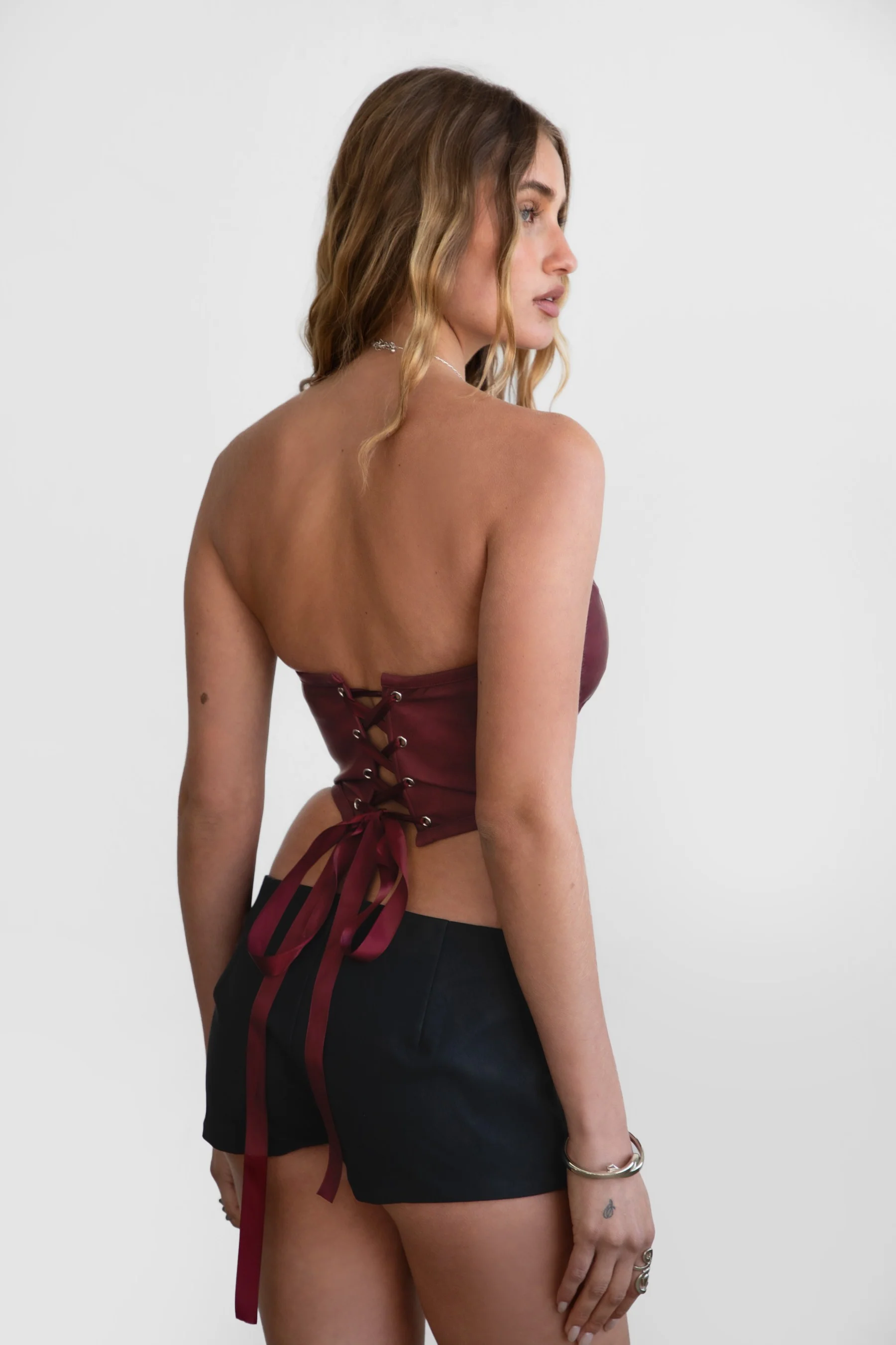 Leiah Vegan Leather Micro Shorts - Image 9