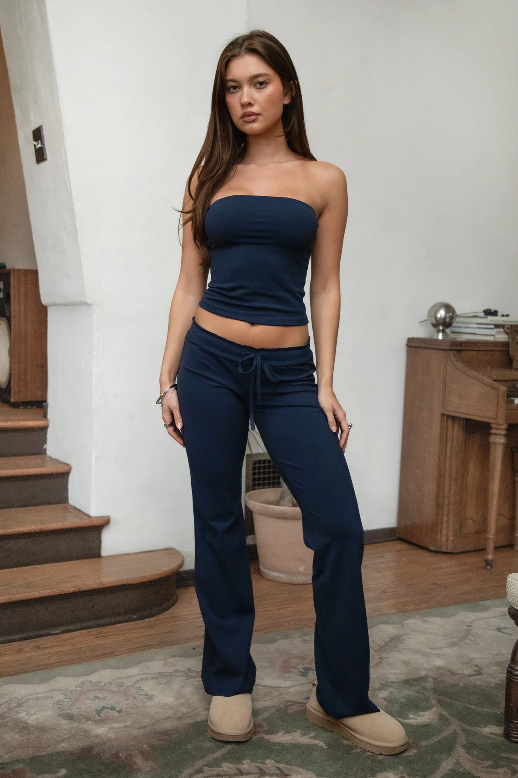 NYLEE Soft Span Jersey Yoga Wide Leg Pants - Image 8