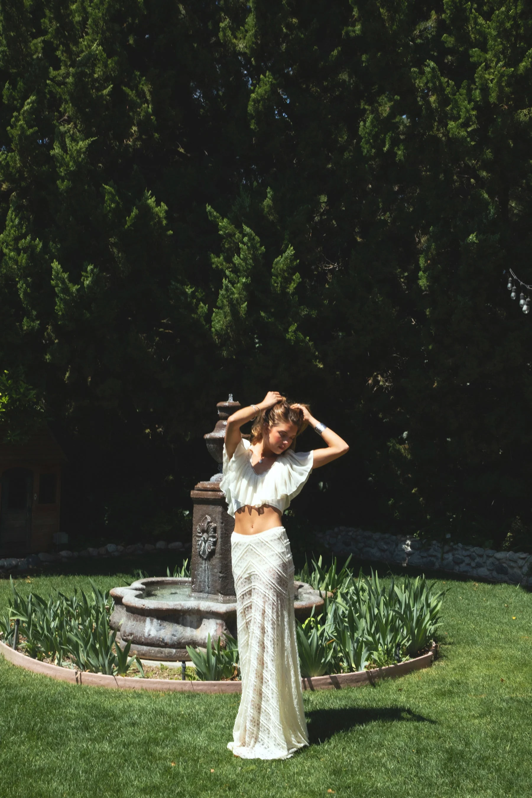 MARISS Flowy Stretch Lace Side Slit Maxi Skirt [Partial Pre-order] - Image 6