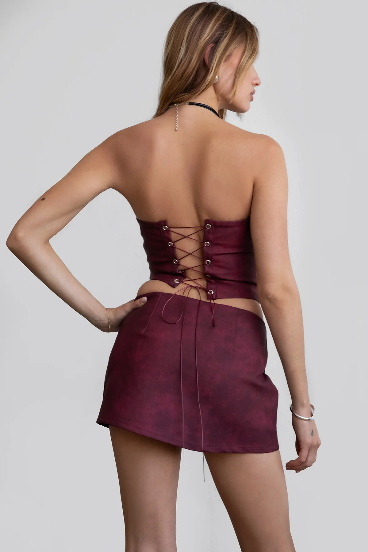 RILEY PU Vegan Leather Mini Skirt - Image 4