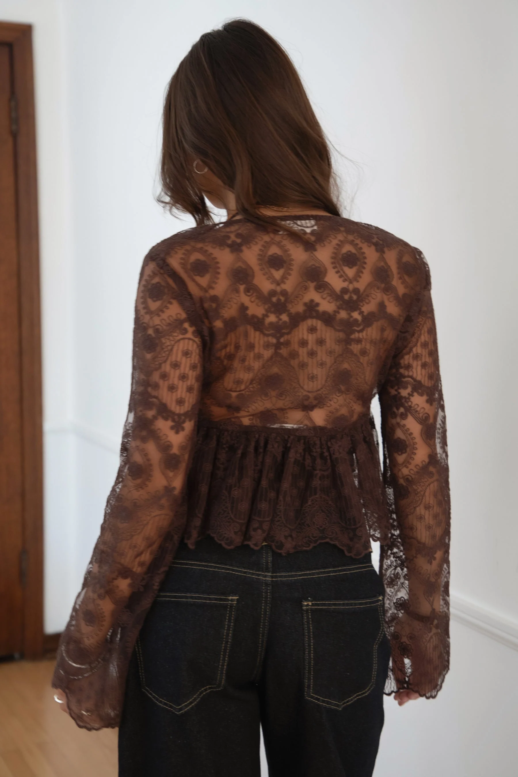 LAREDA Crochet Embroidered Long Sleeve Top - Image 11