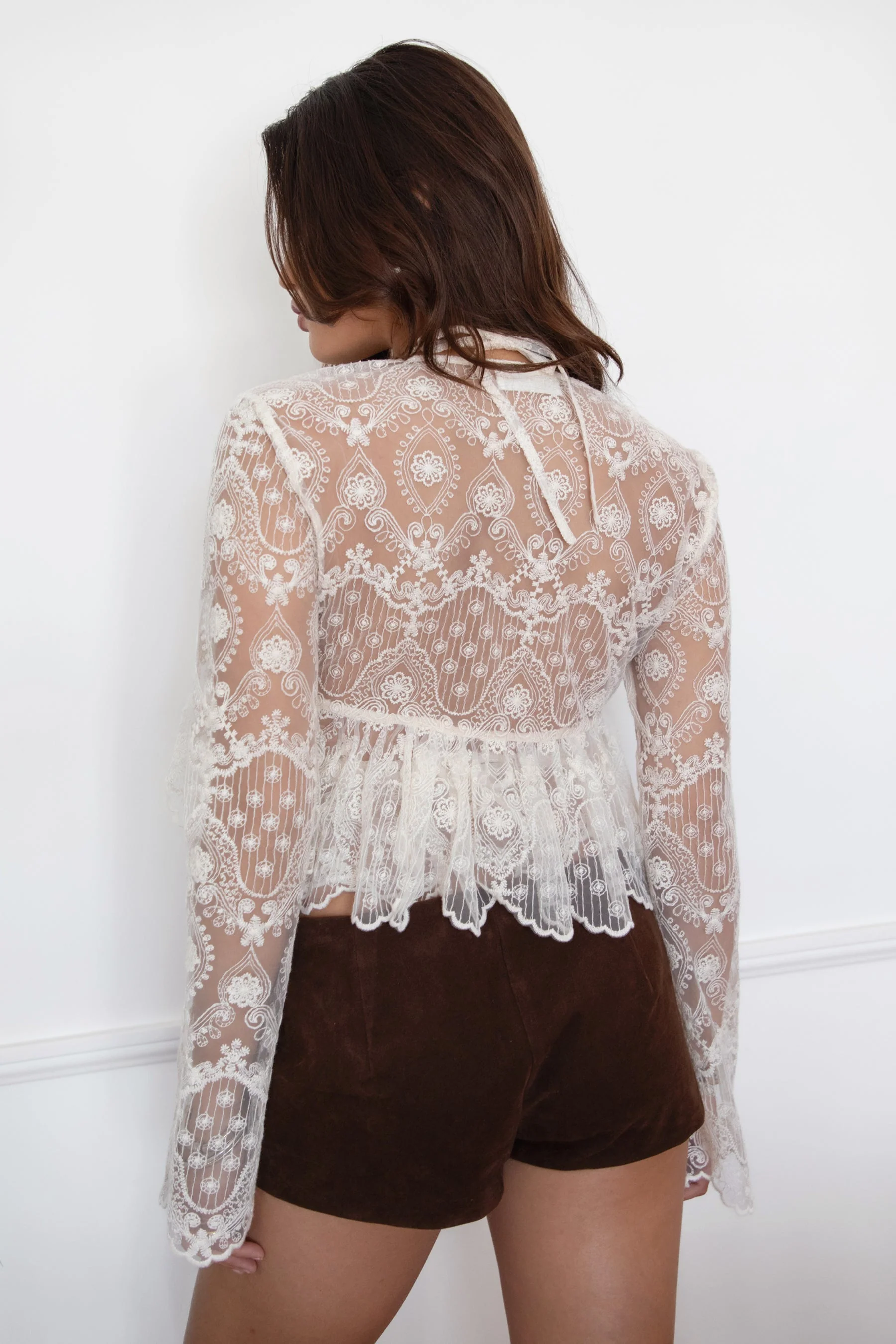 LAREDA Crochet Embroidered Long Sleeve Top - Image 4