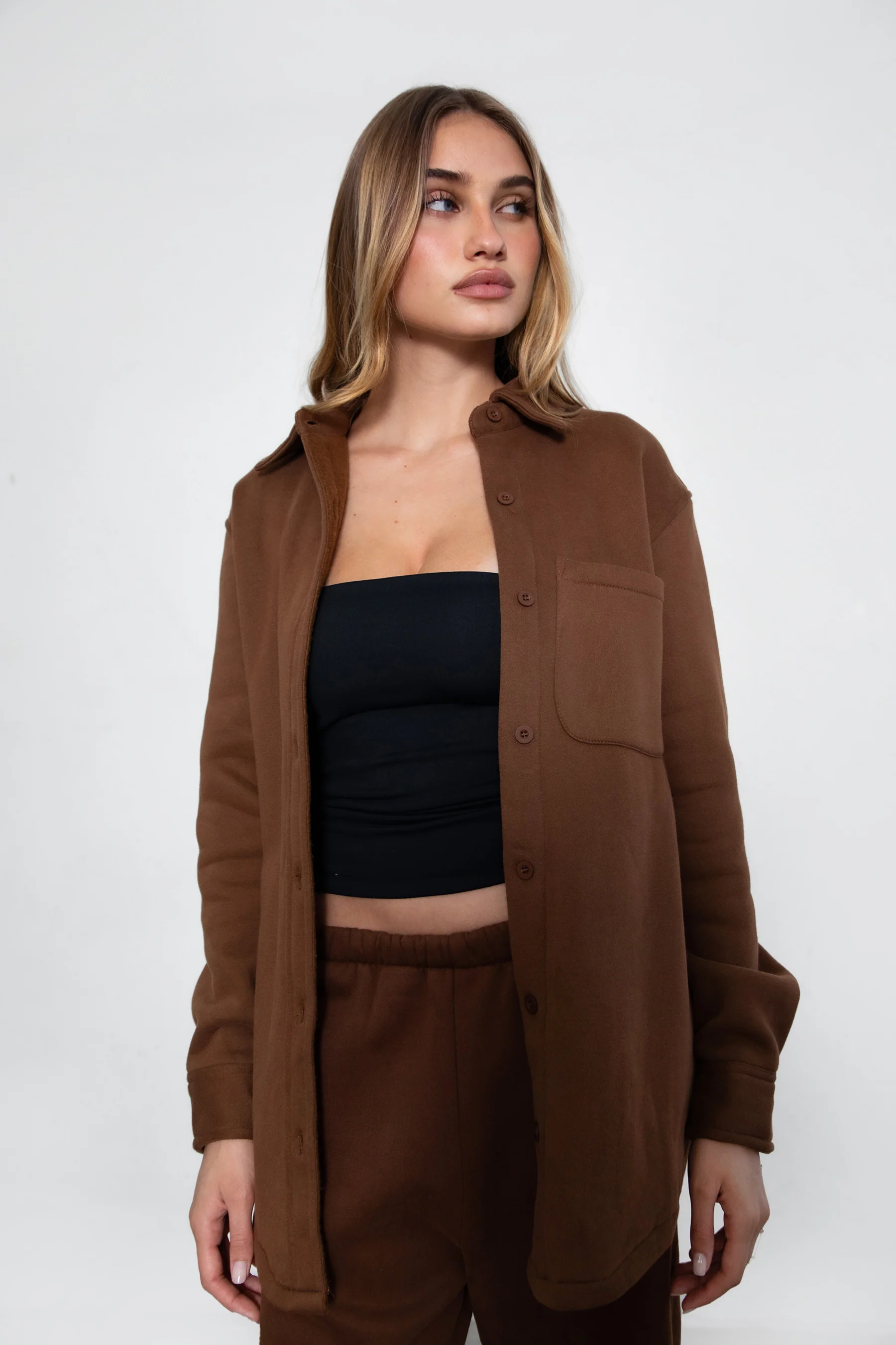Tayler Plush Fleece Oversized Shacket - Image 9