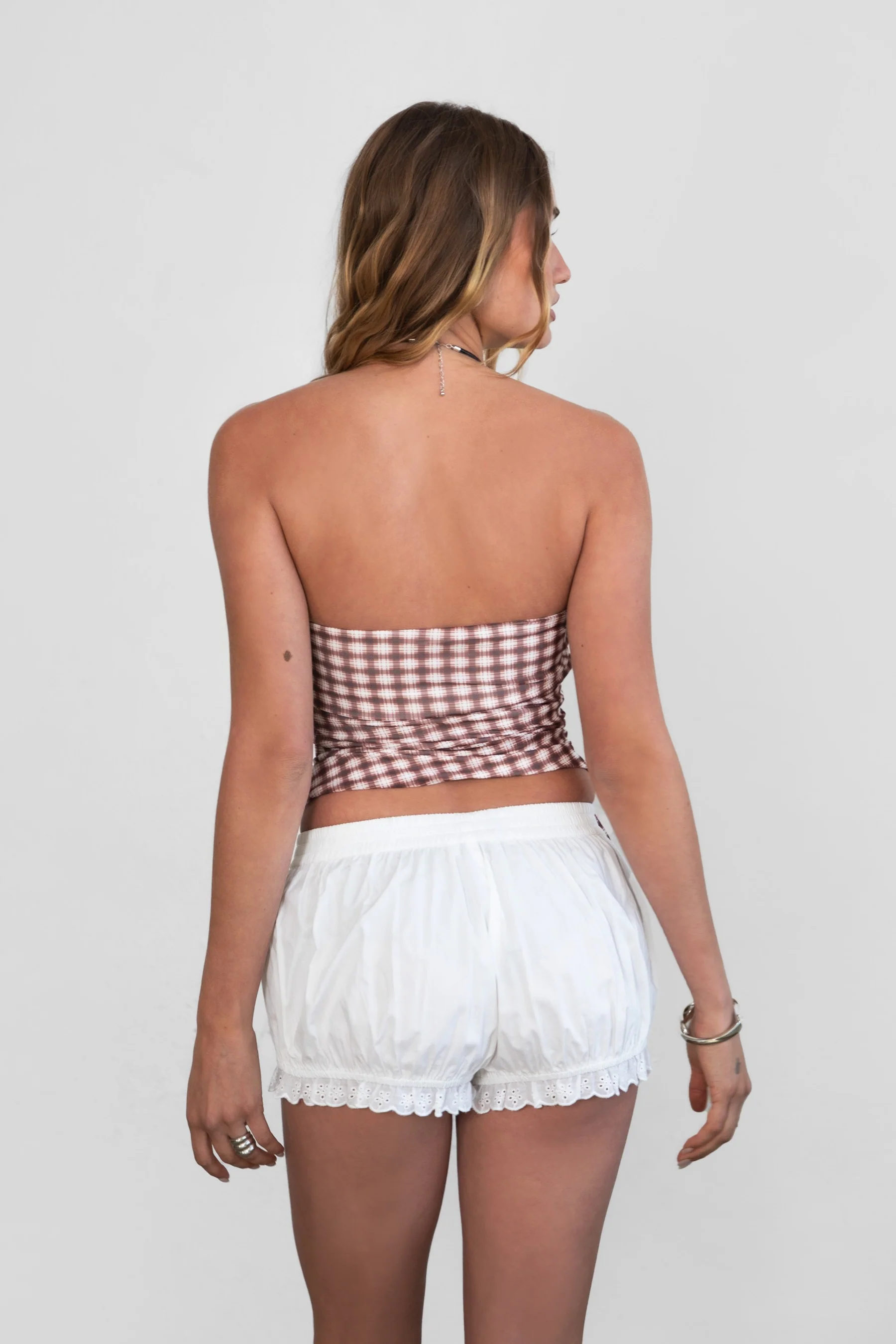 Sana Strapless Mesh Print Bandeau Top - Image 3
