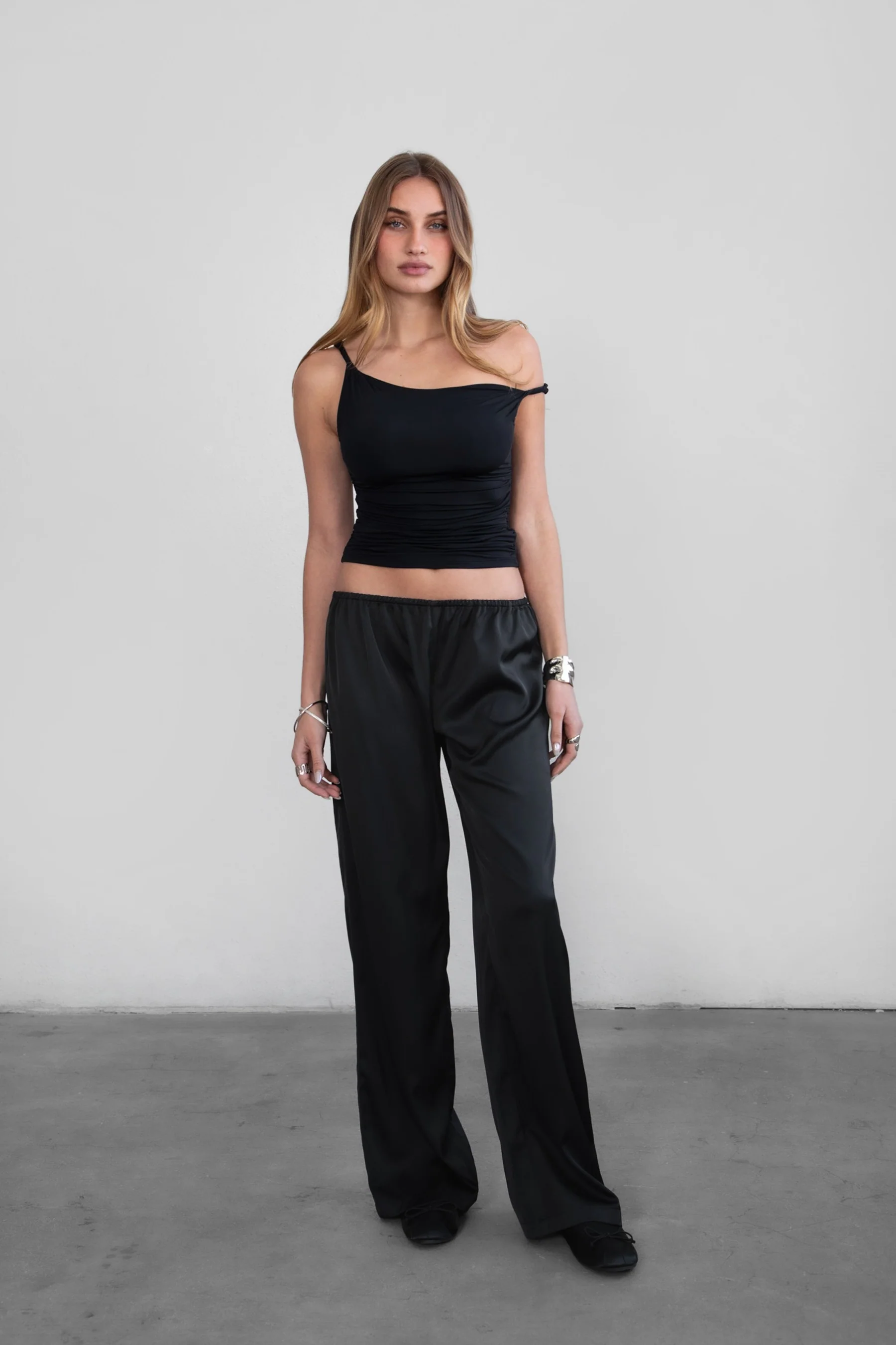 Liah Asymmetrical Double Strap Sleek Top - Image 4