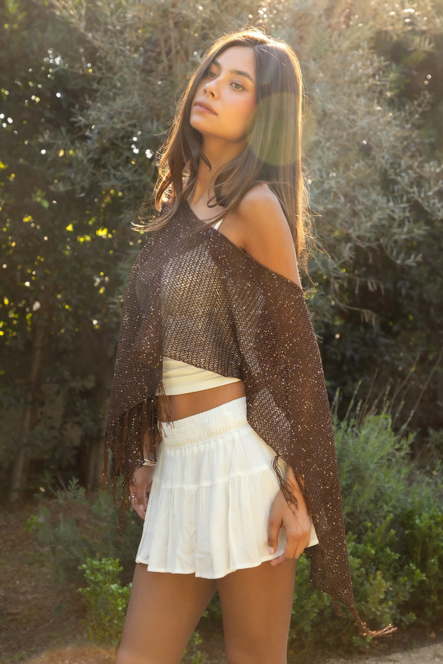 SOLENA Crystal Sequin Crochet Cape - Image 10