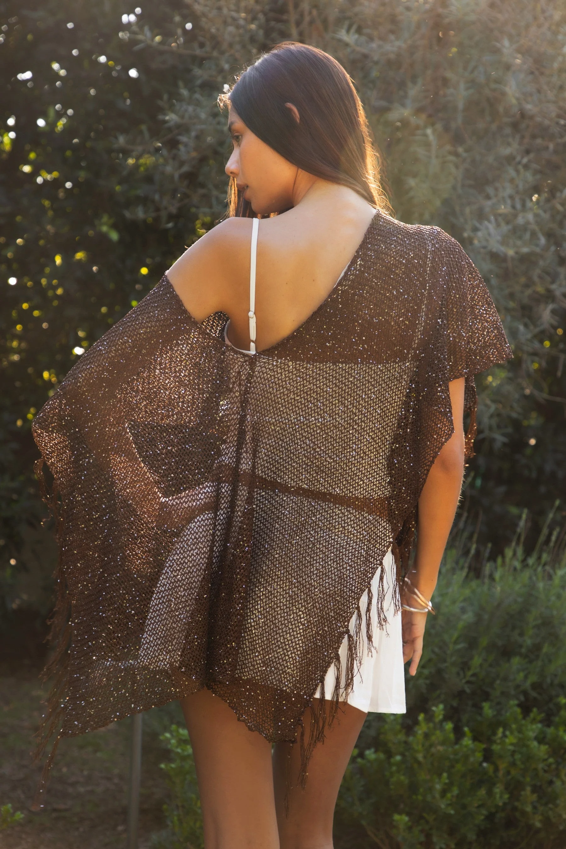 SOLENA Crystal Sequin Crochet Cape - Image 11