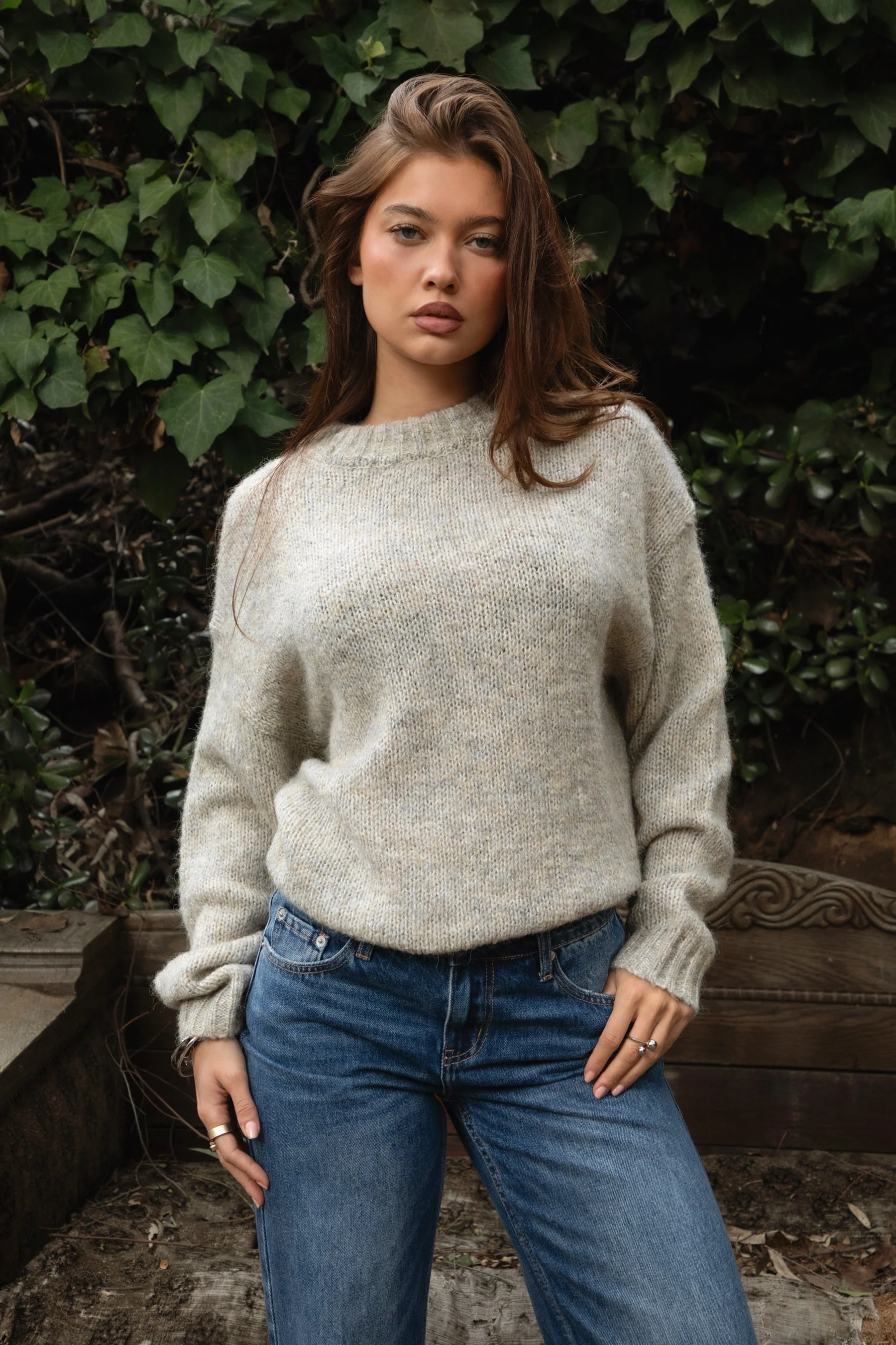 SELYNA Classic Crew Neckline Pullover Knit Sweater - Image 3