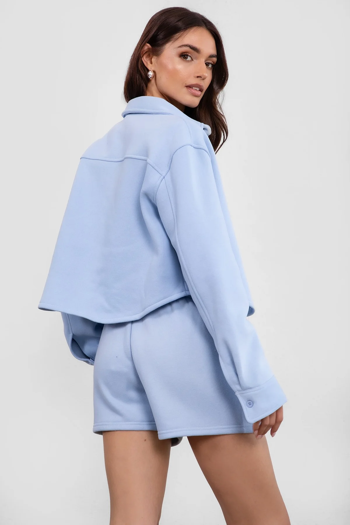 Jennie Plush Fleece Cropped Shacket - Image 11