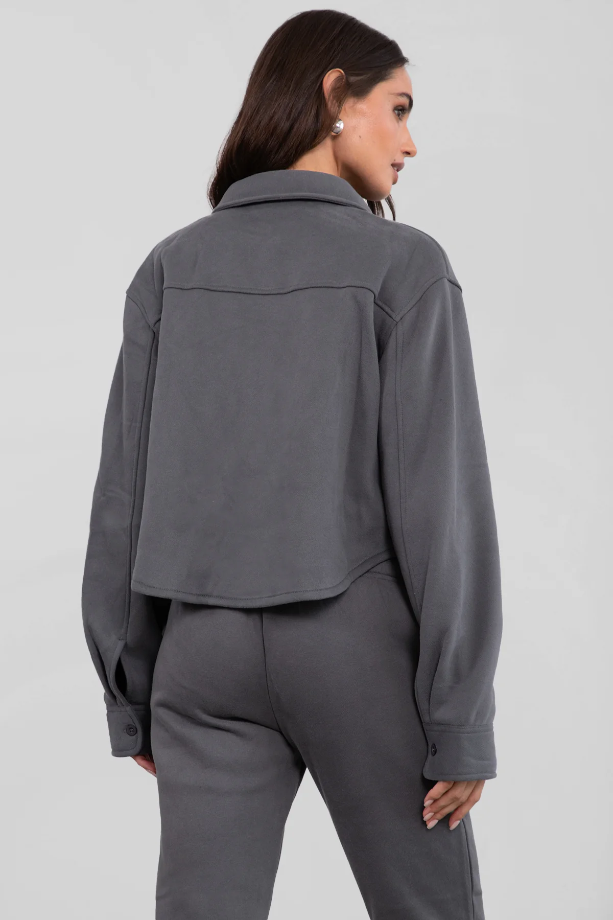 Jennie Plush Fleece Cropped Shacket - Image 17
