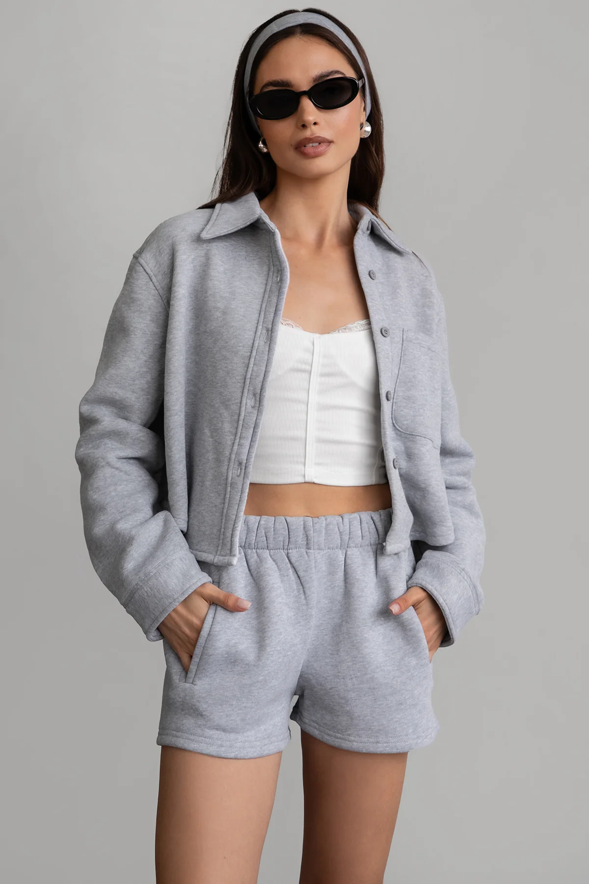 Jennie Plush Fleece Cropped Shacket - Image 18