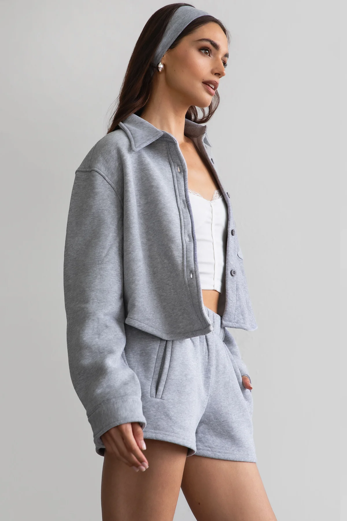 Jennie Plush Fleece Cropped Shacket - Image 19
