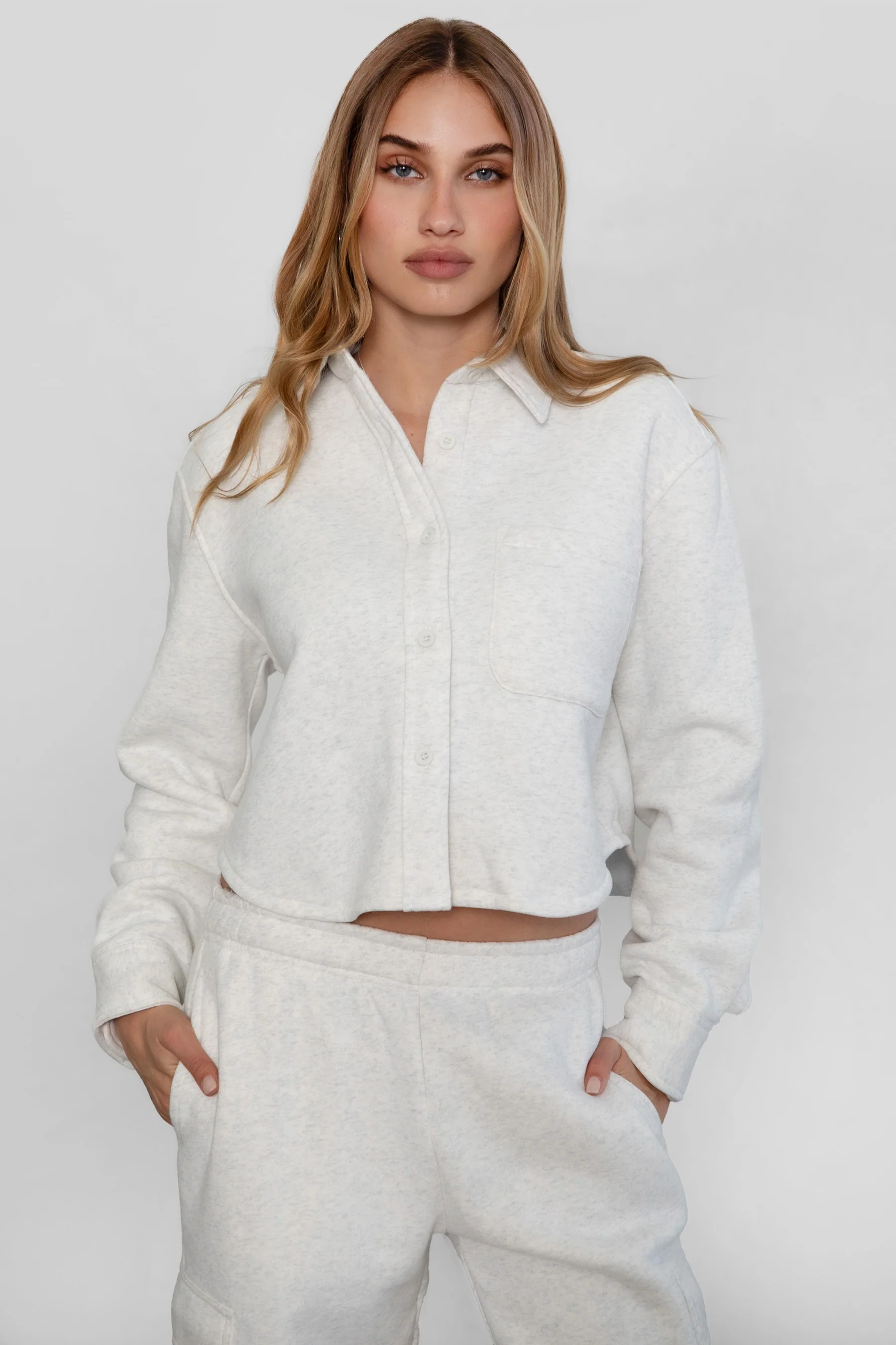 Jennie Plush Fleece Cropped Shacket - Image 20