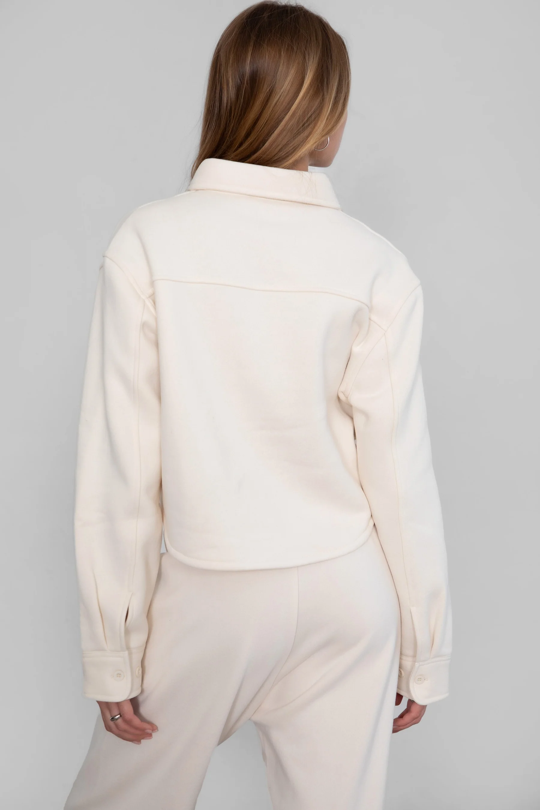 Jennie Plush Fleece Cropped Shacket - Image 6