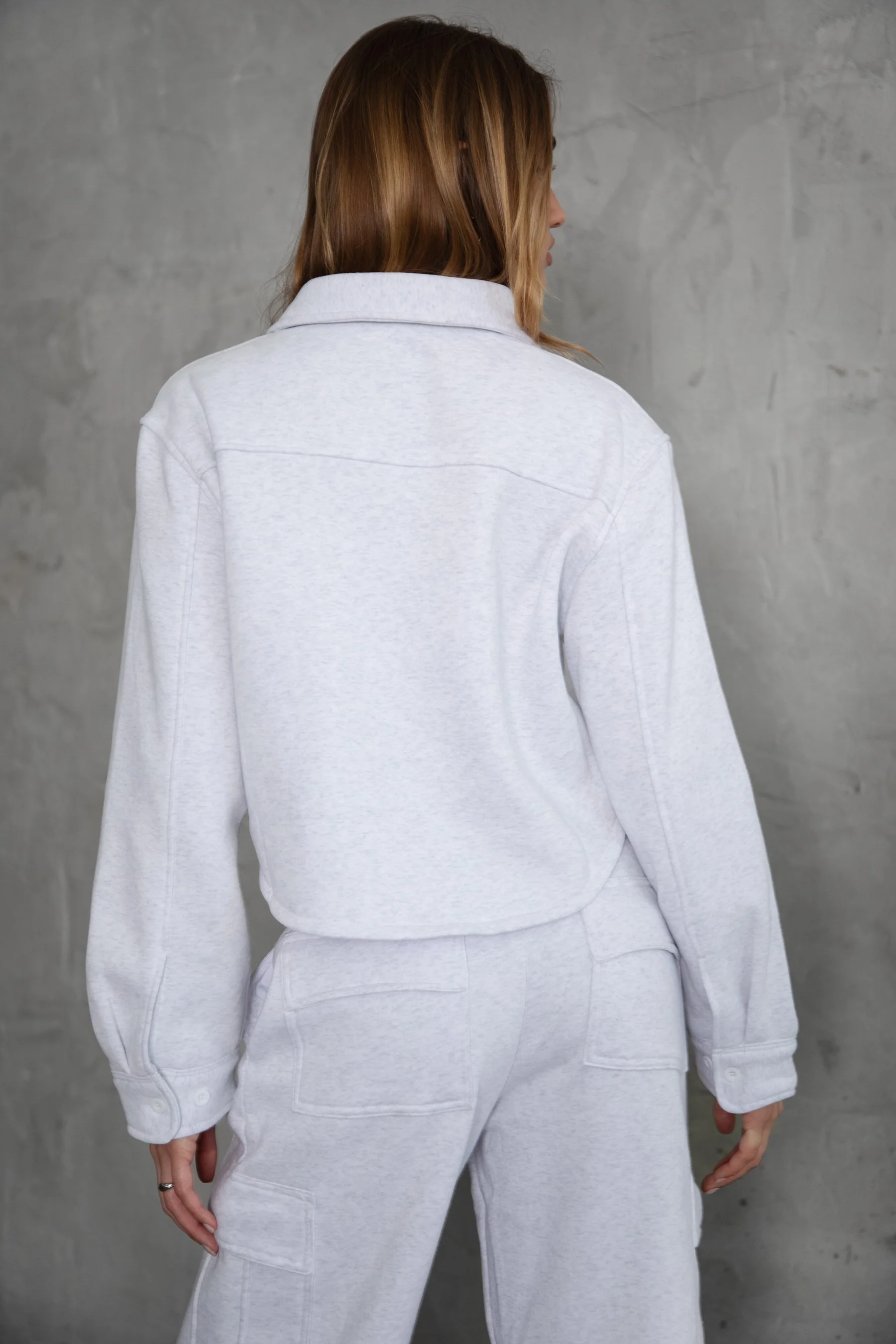 Jennie Plush Fleece Cropped Shacket - Image 8
