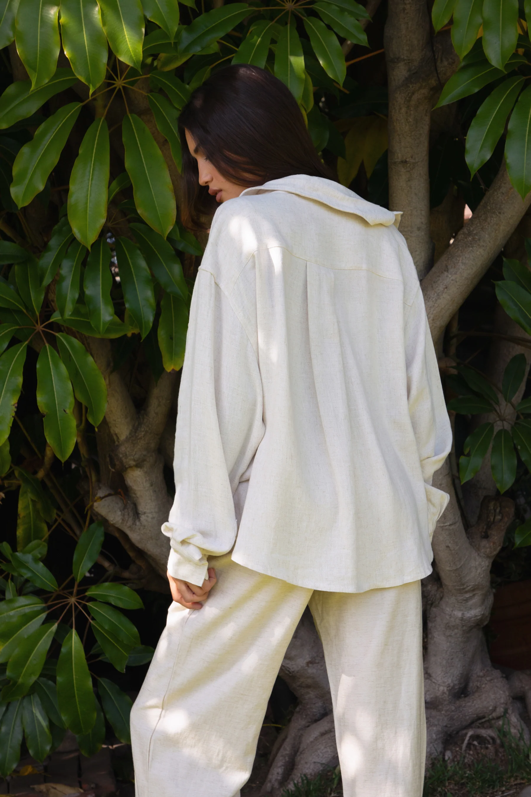 WALES Classic Oversized Linen Blend Shirt - Image 3