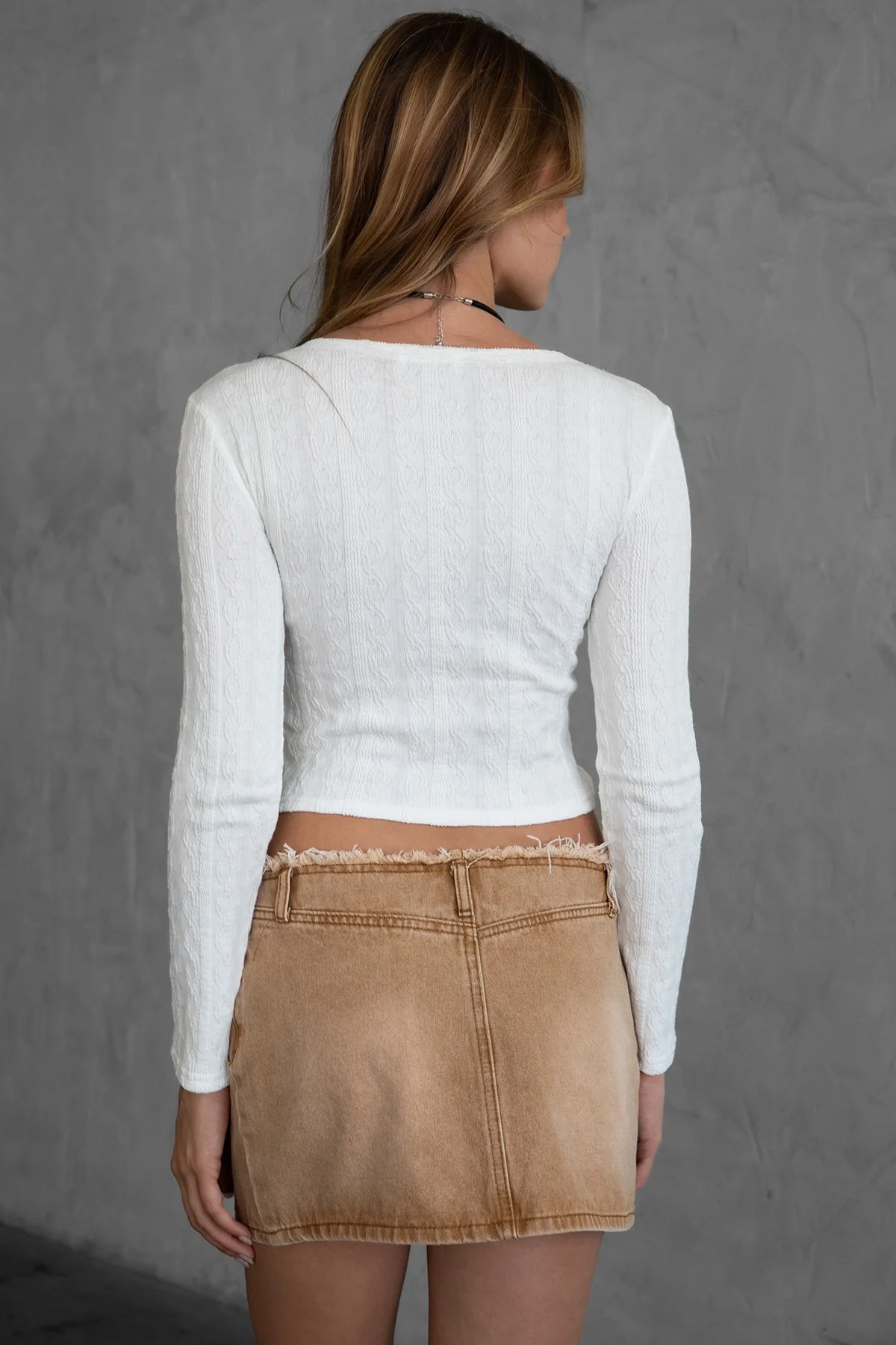 Dinah Jacquard Long Sleeve Top - Image 8