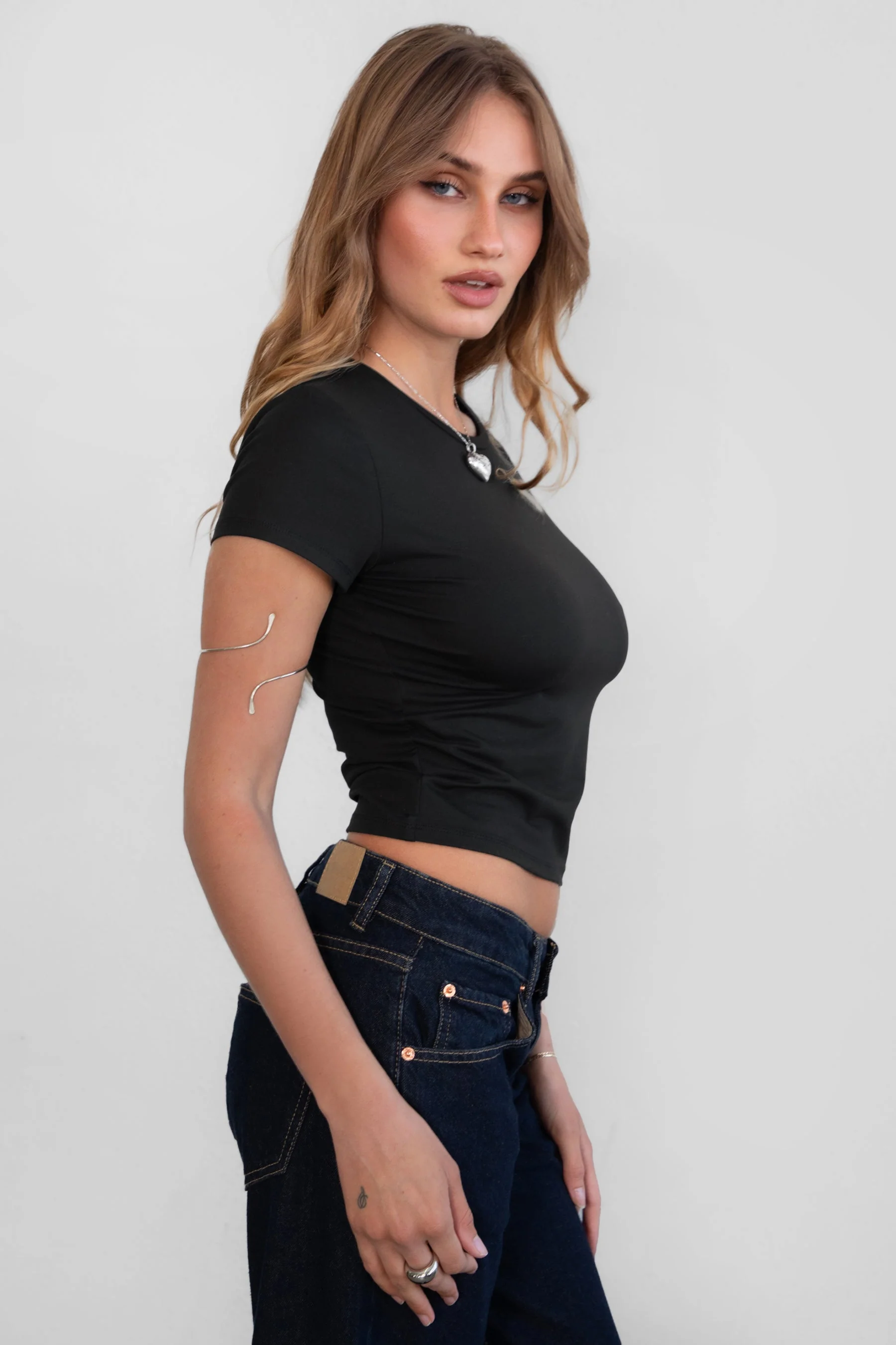 ARIET Brushed Poly Short Sleeve Top - Image 2