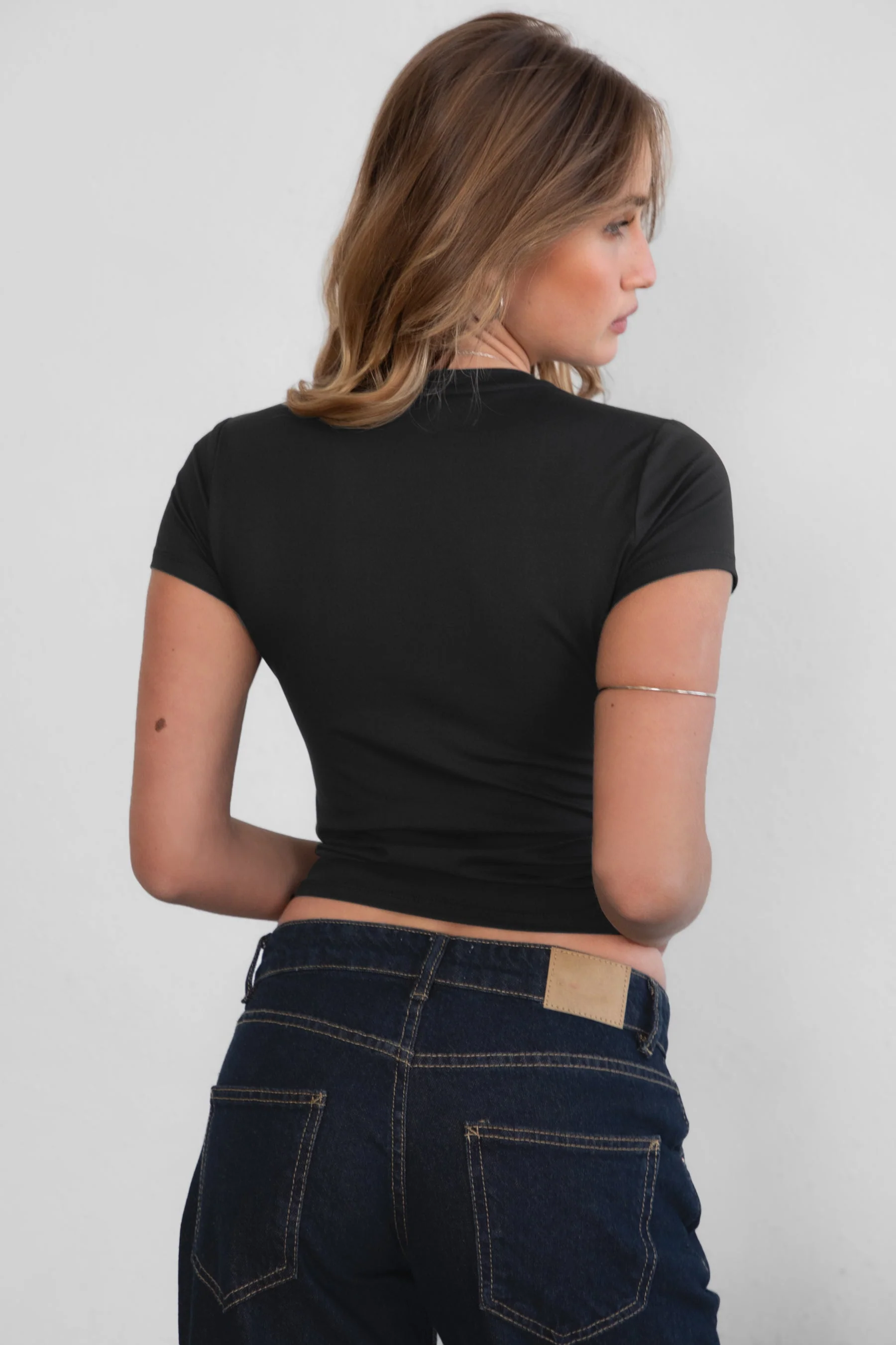 ARIET Brushed Poly Short Sleeve Top - Image 3