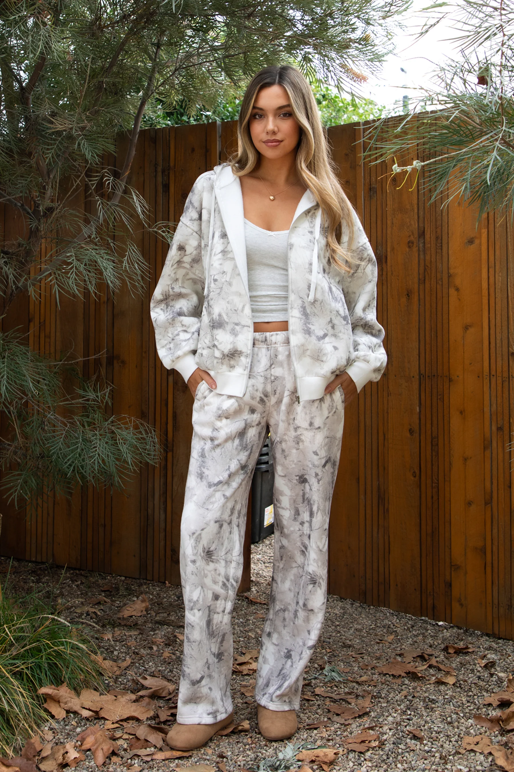 AVERY Light Camo Cloud Fleece Hoodie Zip Up - Image 6