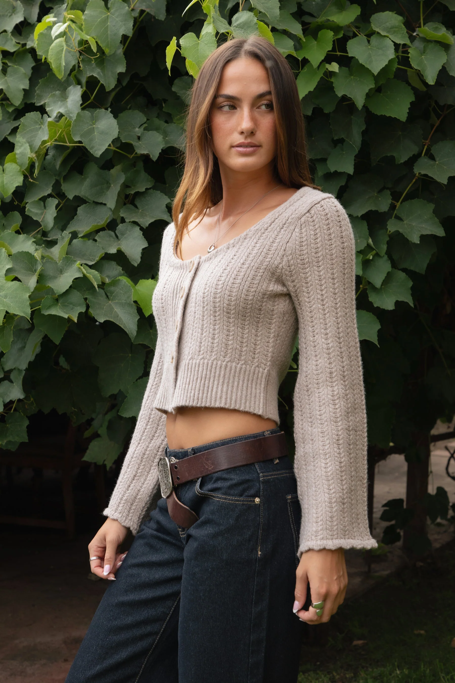 HEARTH Cable Knit Button Down Cardigan - Image 3