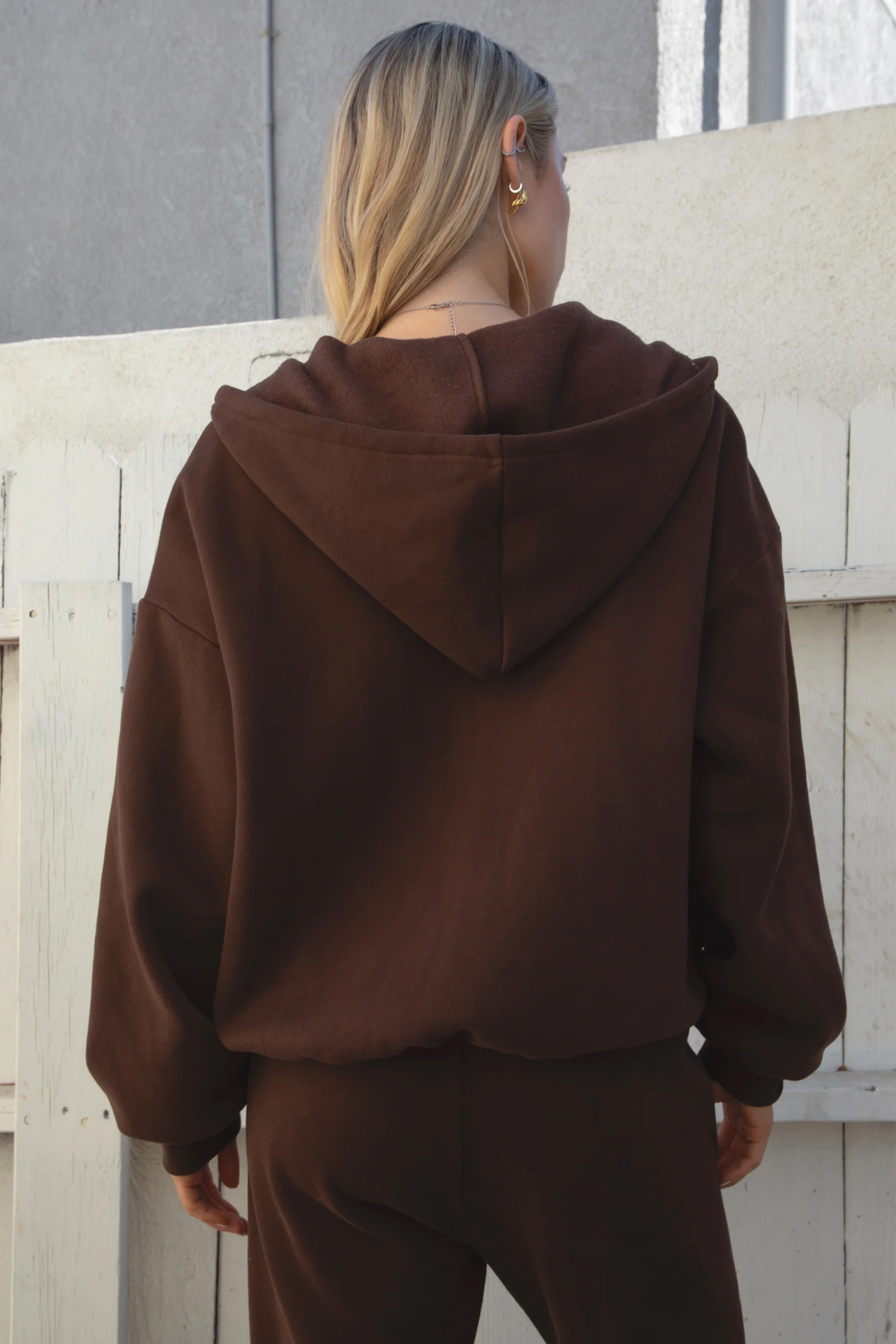 UNIVERSITY Plush Fleece Oversized Zip Up Hoodie - Image 12