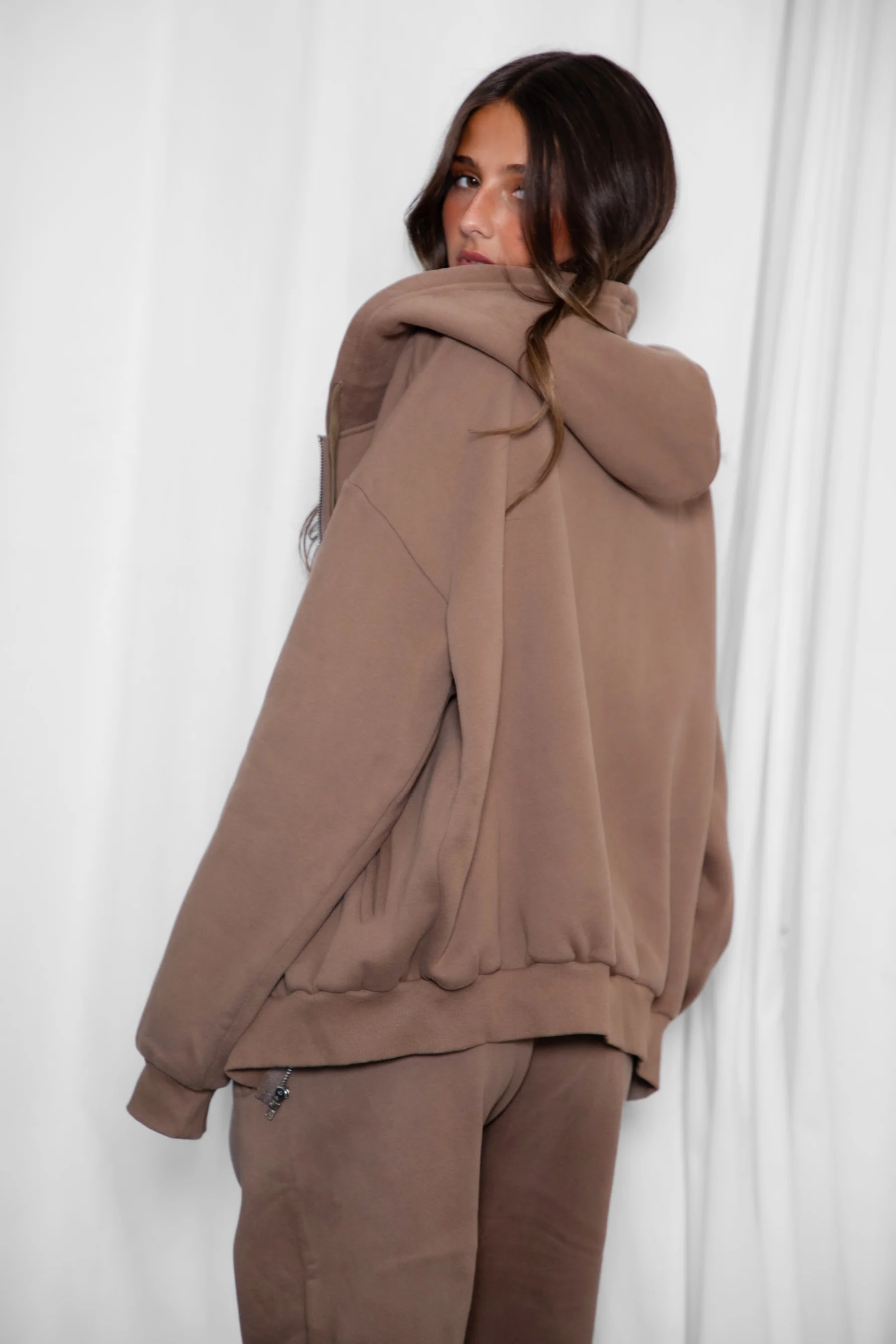 UNIVERSITY Plush Fleece Oversized Zip Up Hoodie - Image 16