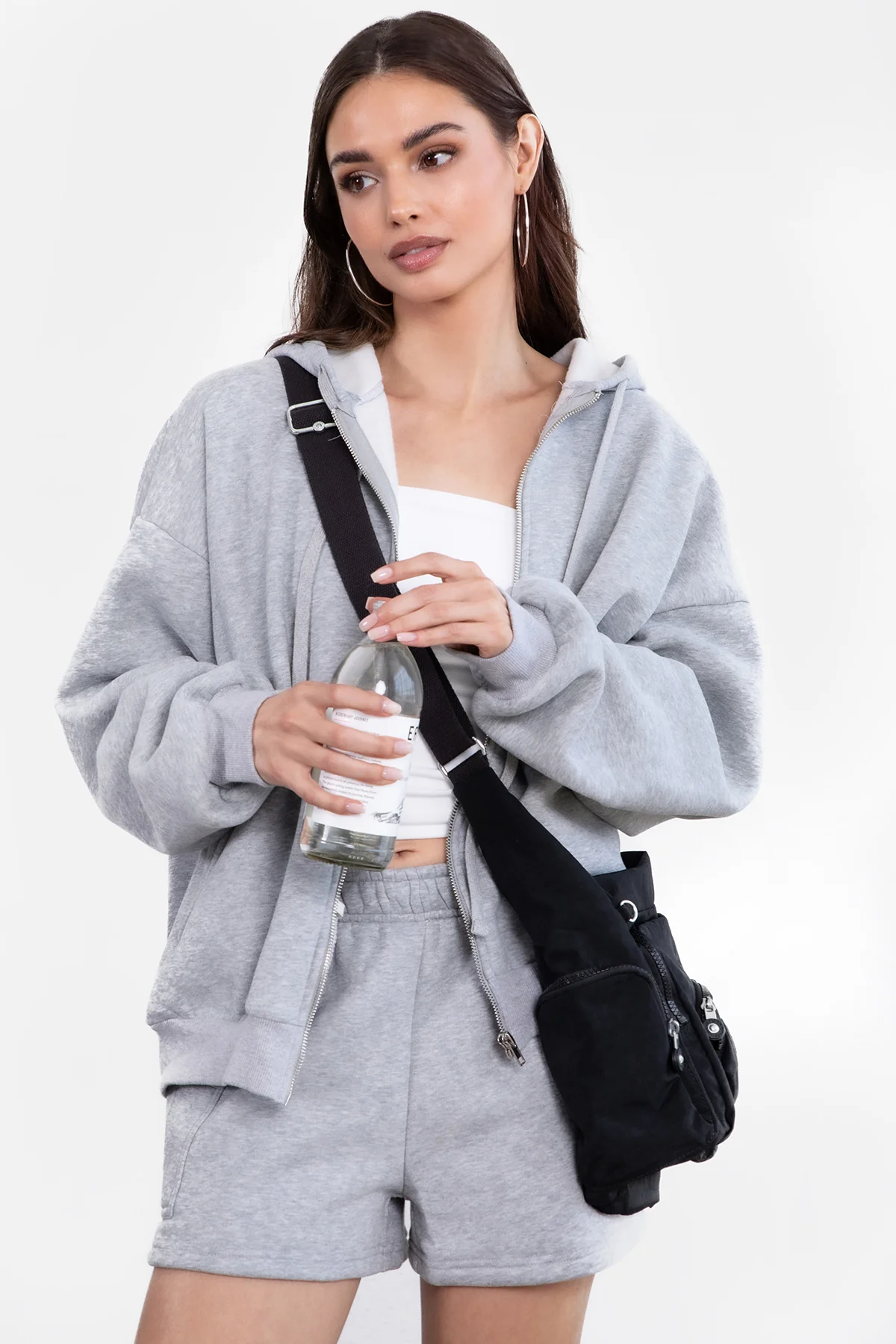 UNIVERSITY Plush Fleece Oversized Zip Up Hoodie - Image 18