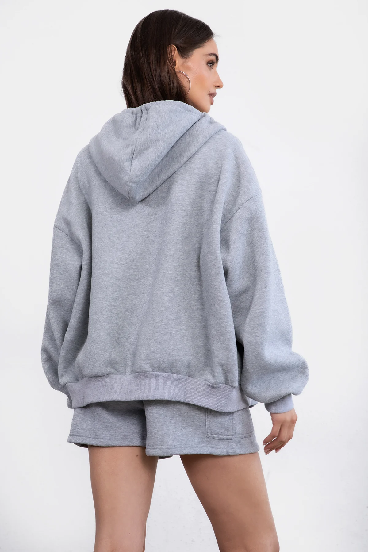 UNIVERSITY Plush Fleece Oversized Zip Up Hoodie - Image 20