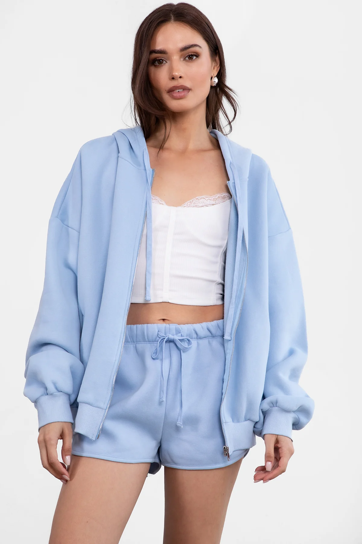 UNIVERSITY Plush Fleece Oversized Zip Up Hoodie - Image 22
