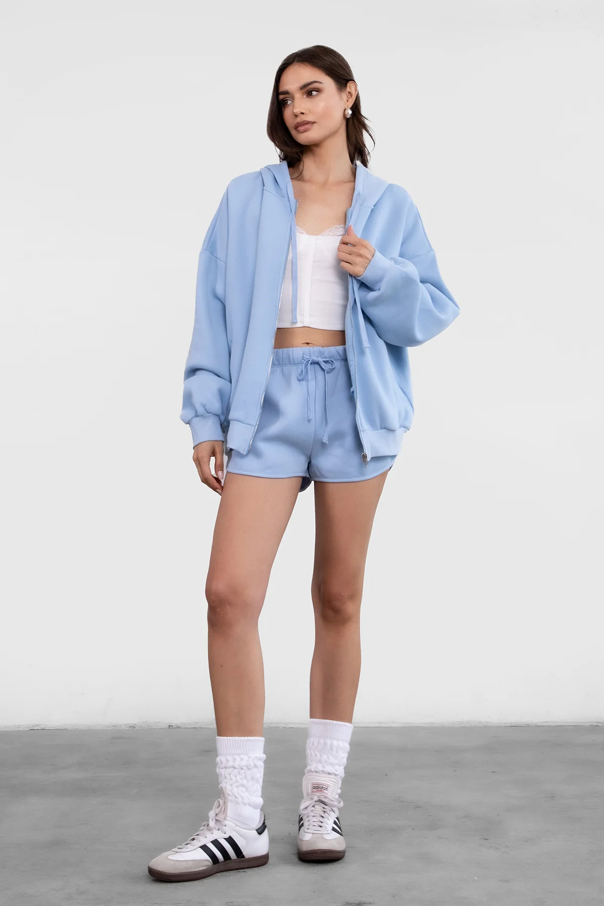 UNIVERSITY Plush Fleece Oversized Zip Up Hoodie - Image 25