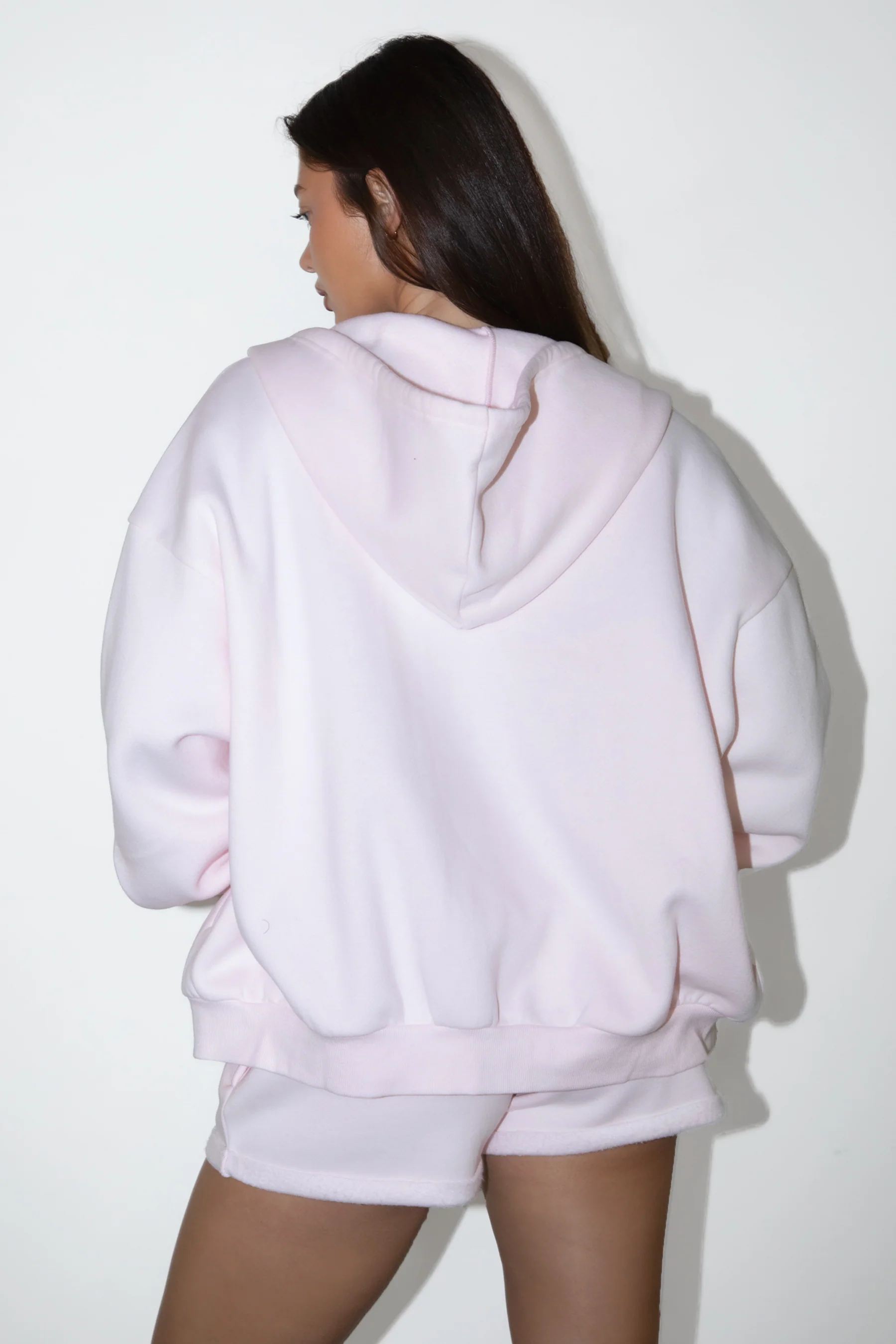 UNIVERSITY Plush Fleece Oversized Zip Up Hoodie - Image 3